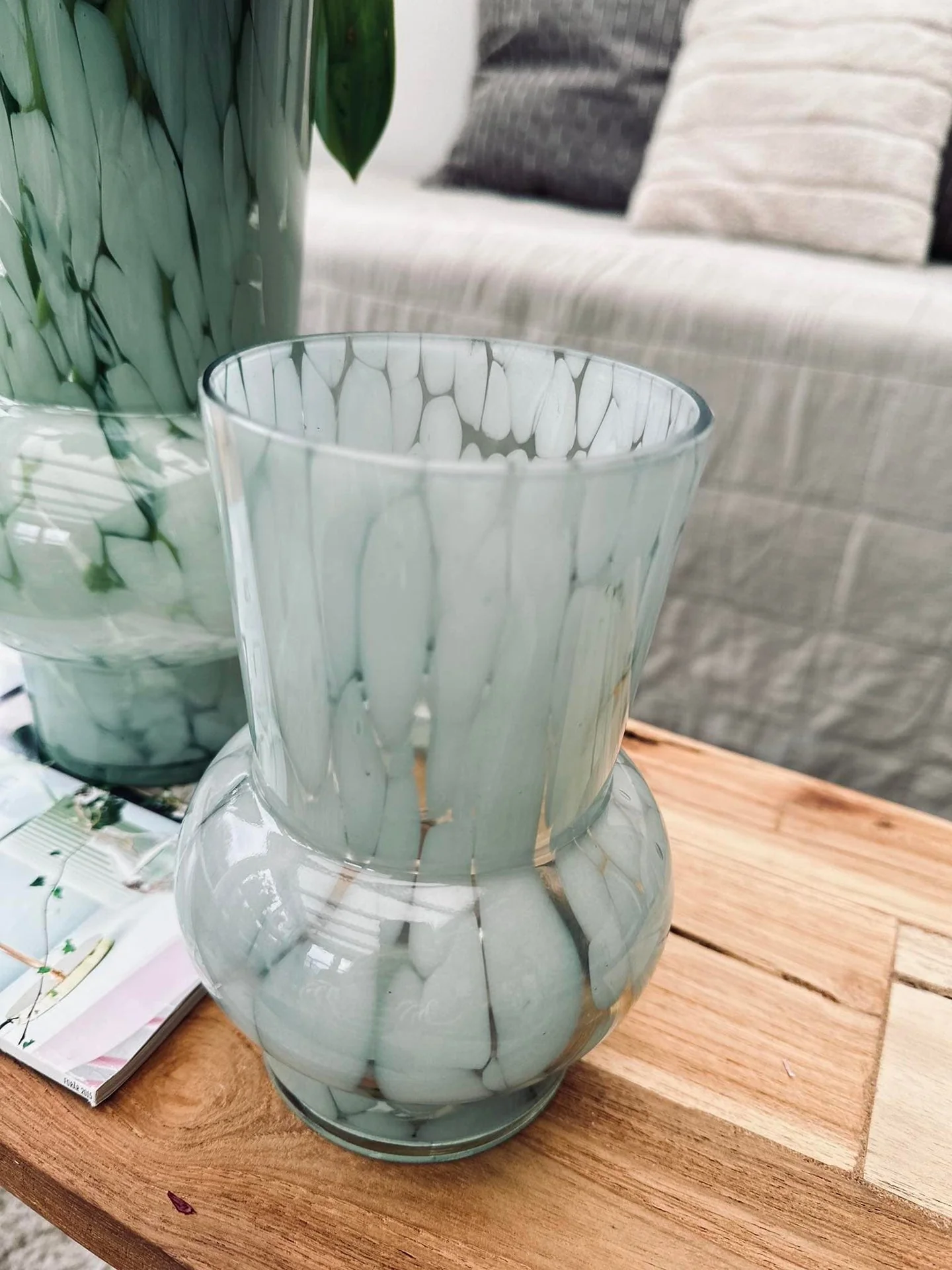 Vase 18cm Munnblåst glass – Grønn - Image 4