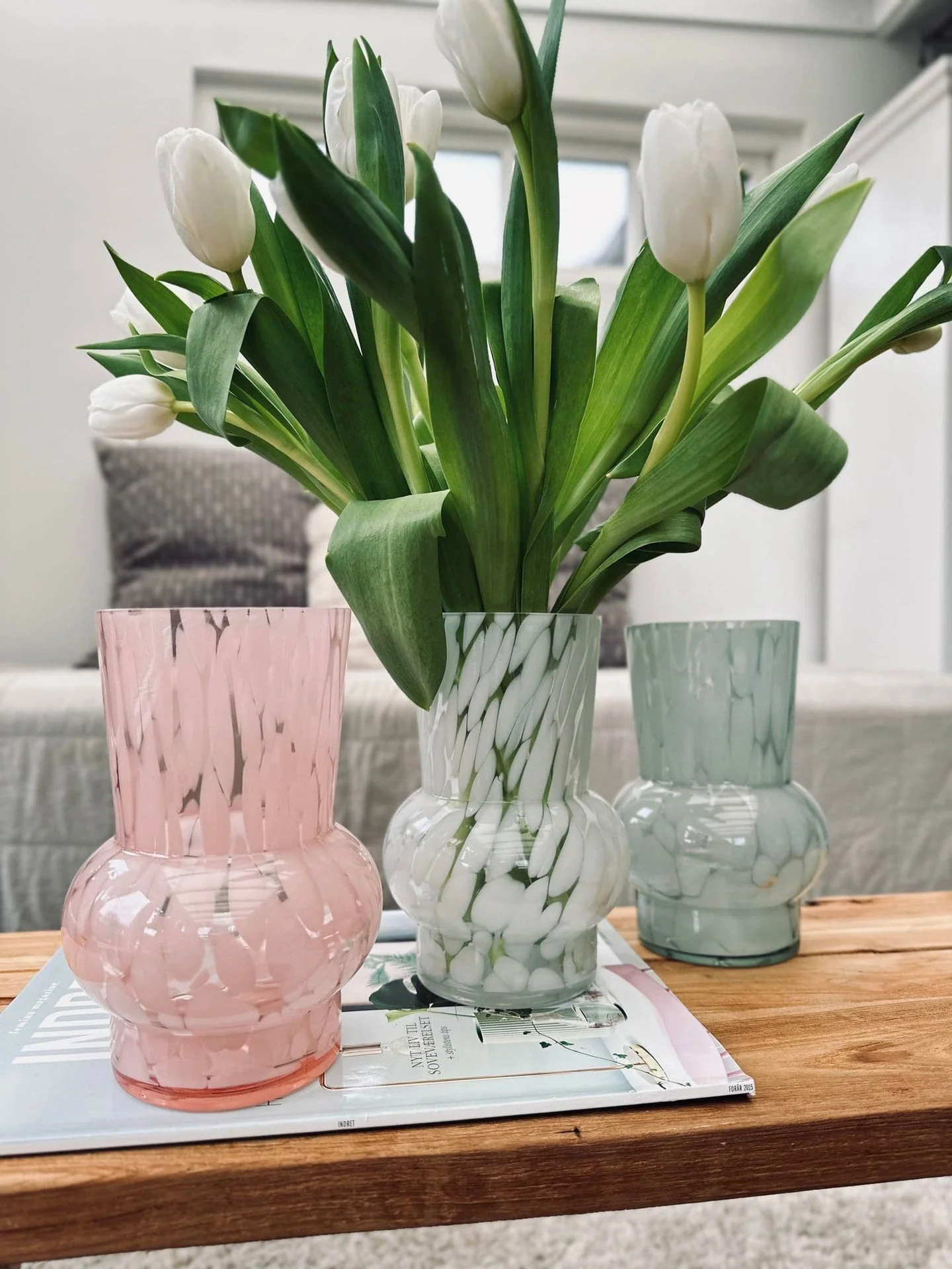 Vase 18 cm munnblåst glass – Rose - Image 7