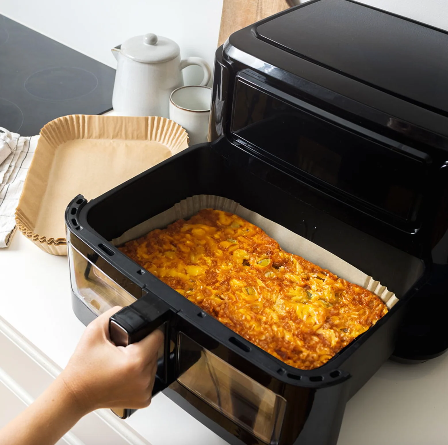 Airfryer papirformer, dobbel skuffe - 50 stk. - Image 3