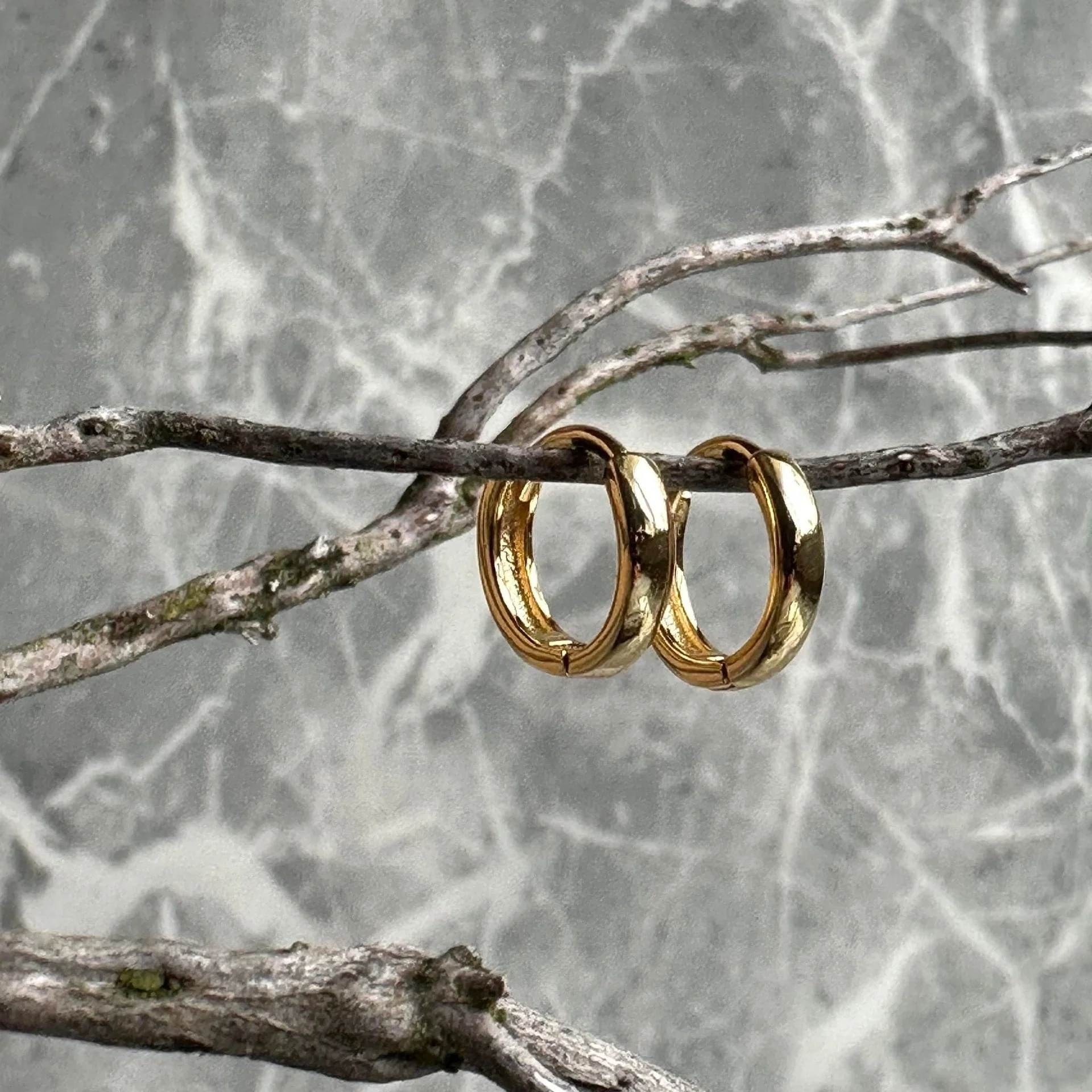 Øreringer Alicia golden 18K forgylt Sterling sølv