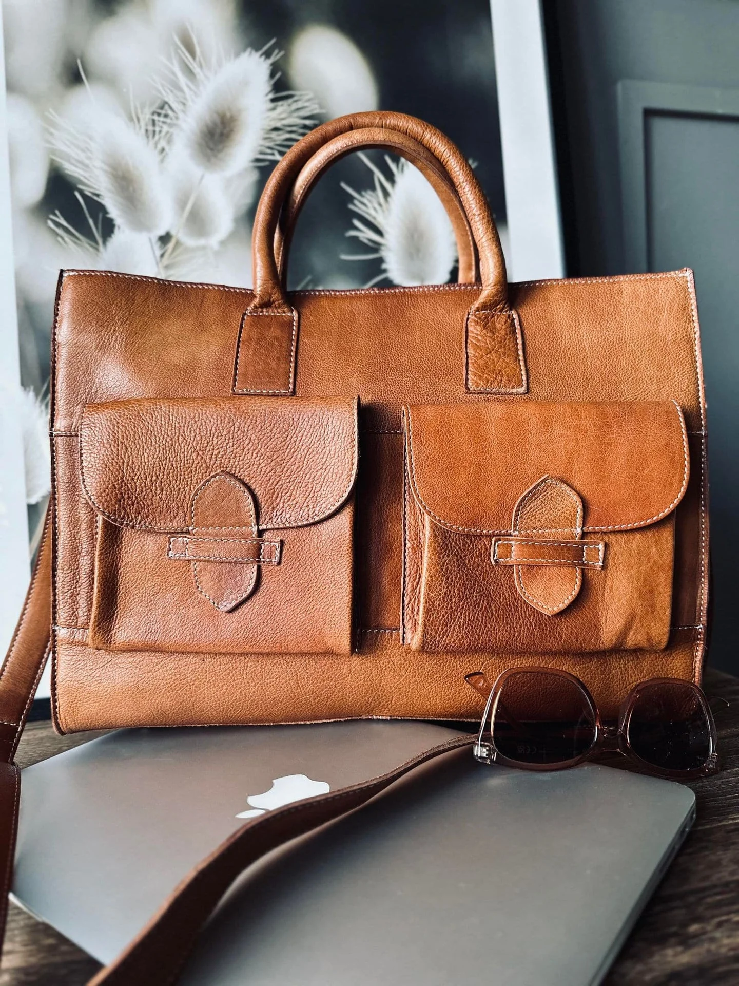 Arbeidsveske Amy Cognac - Image 8