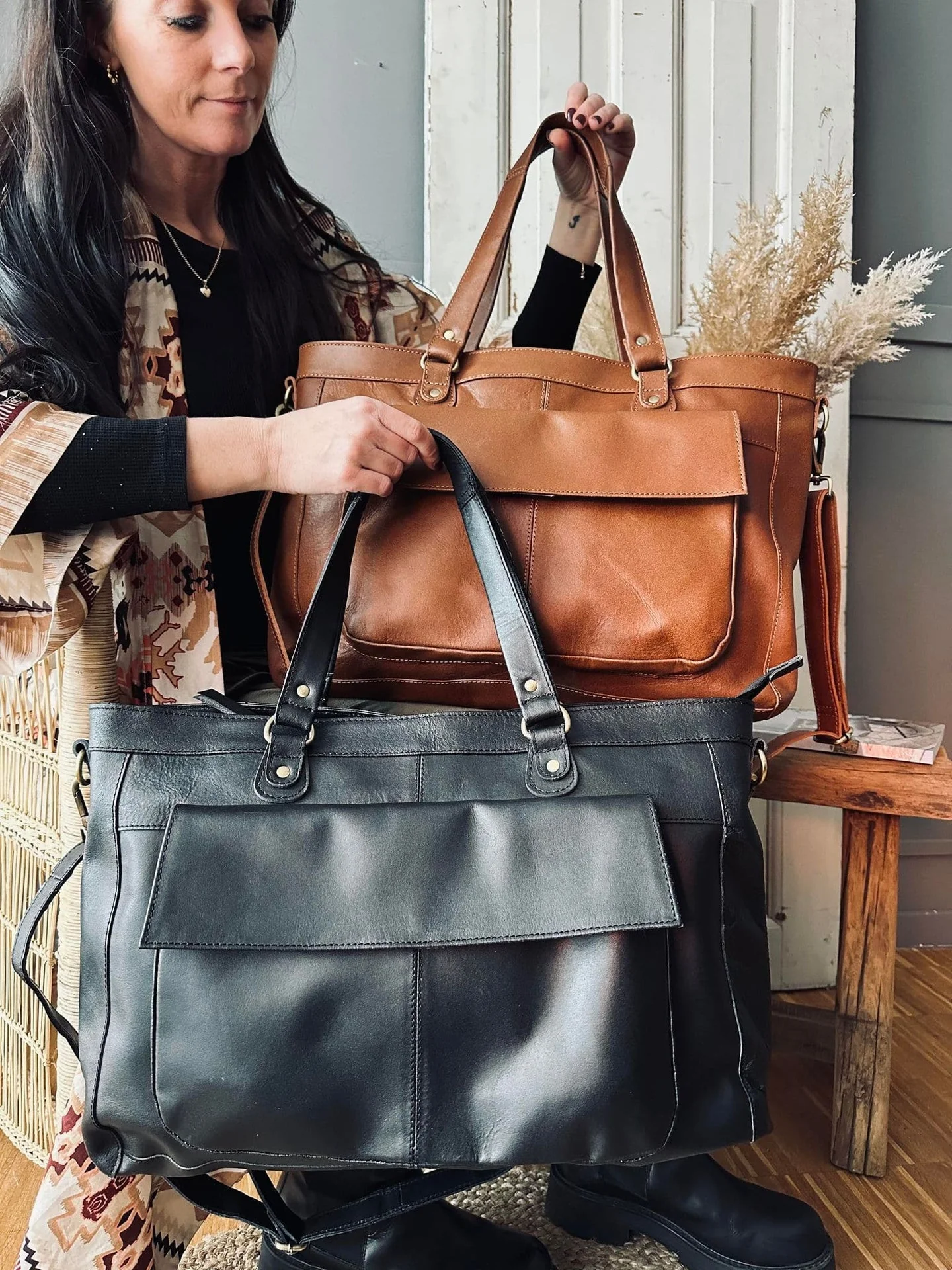 Arbeidsveske / Shopper JADA Cognac - Image 9