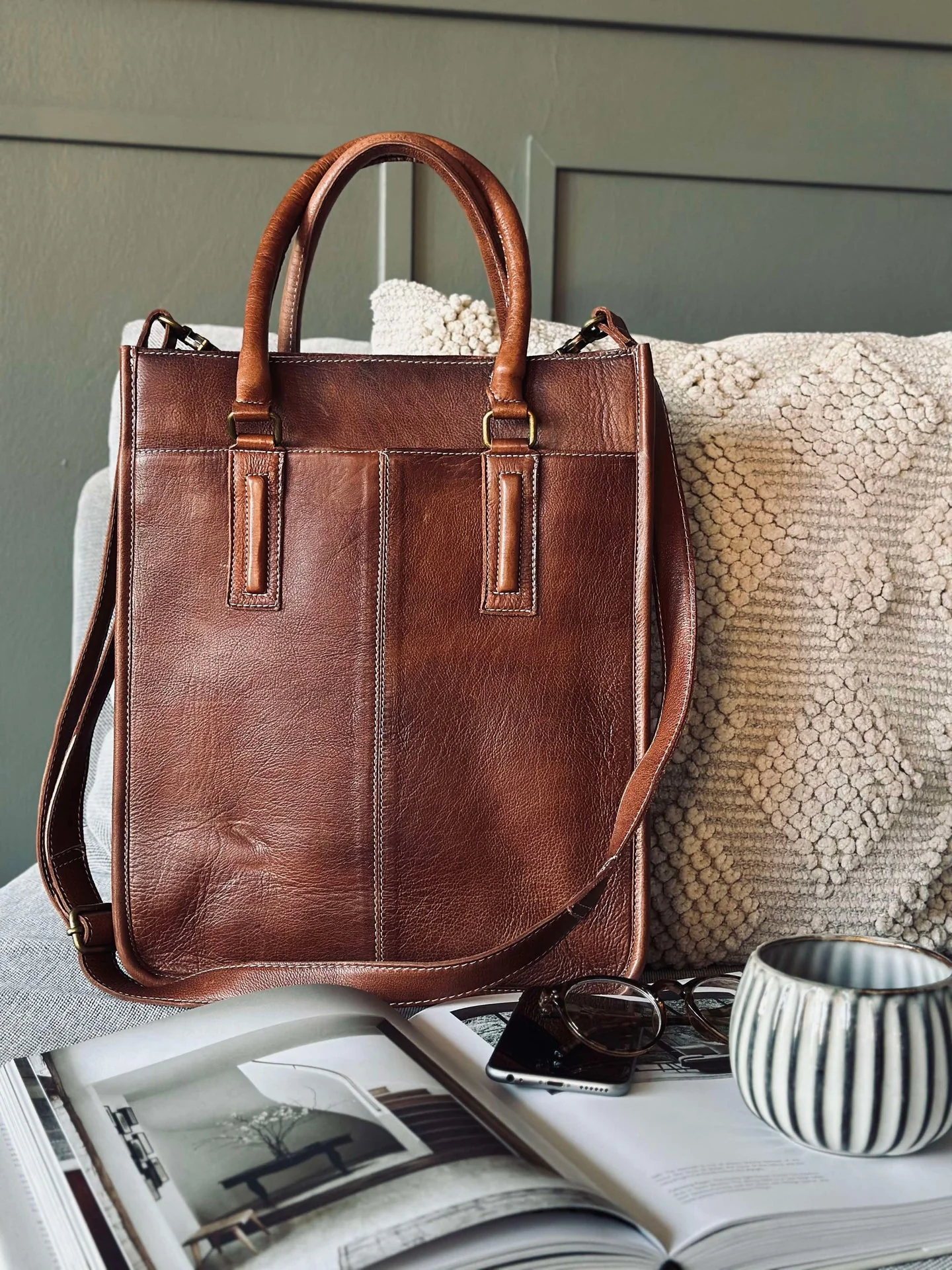Arbeidsveske Halma Walnut