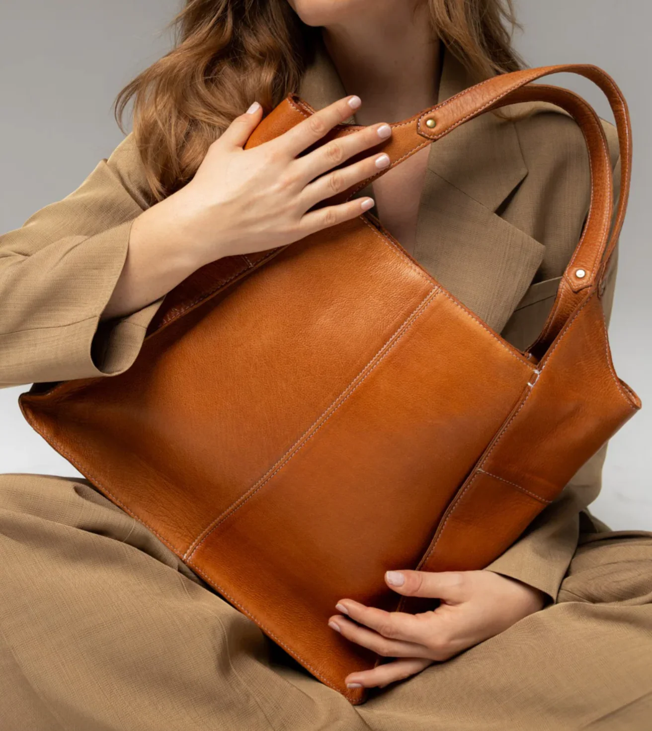 Arbeidstaske Jona - Cognac - Image 2