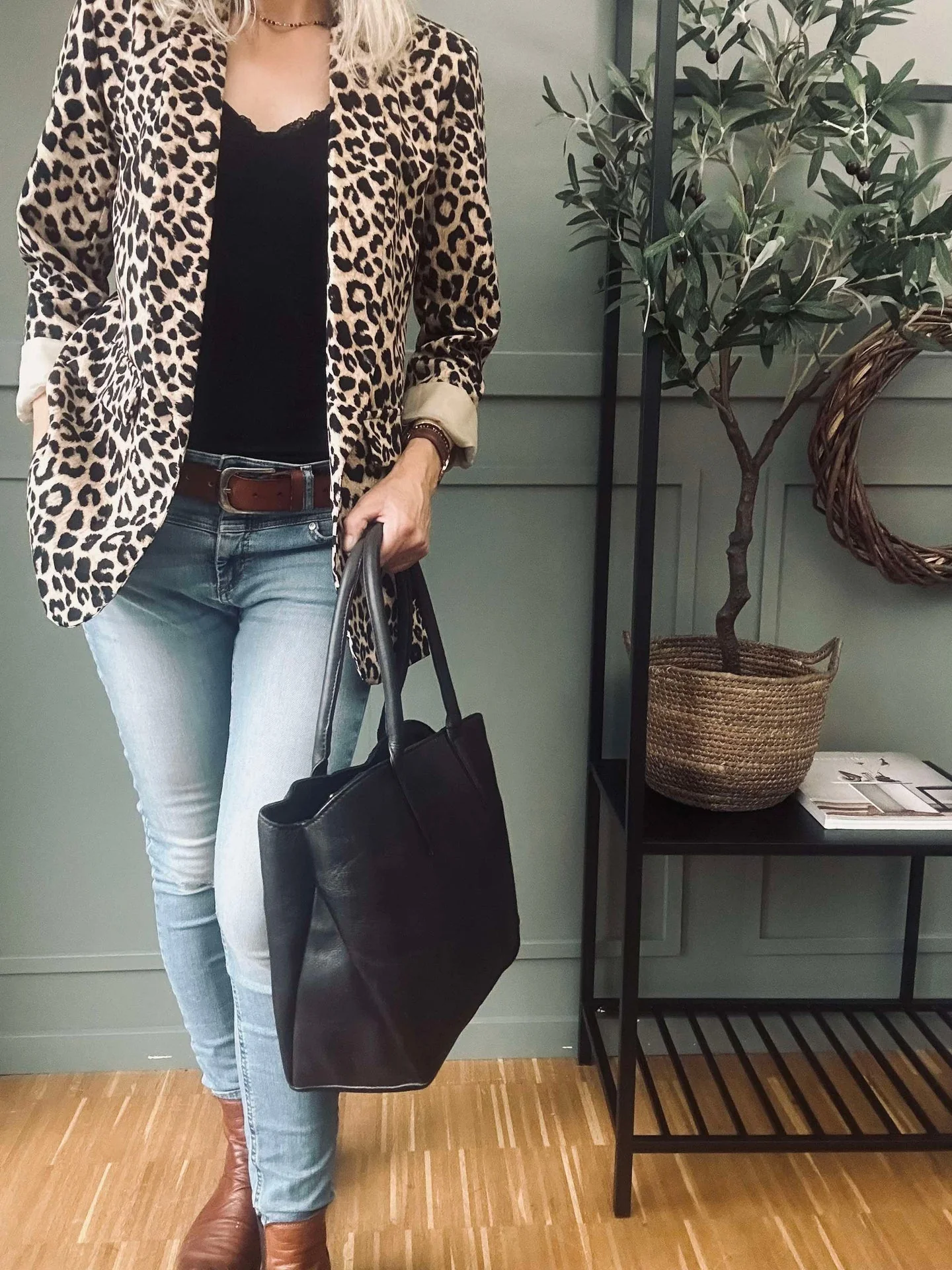 Arbeidstaske / shopper Brown – Soft leather - Image 2
