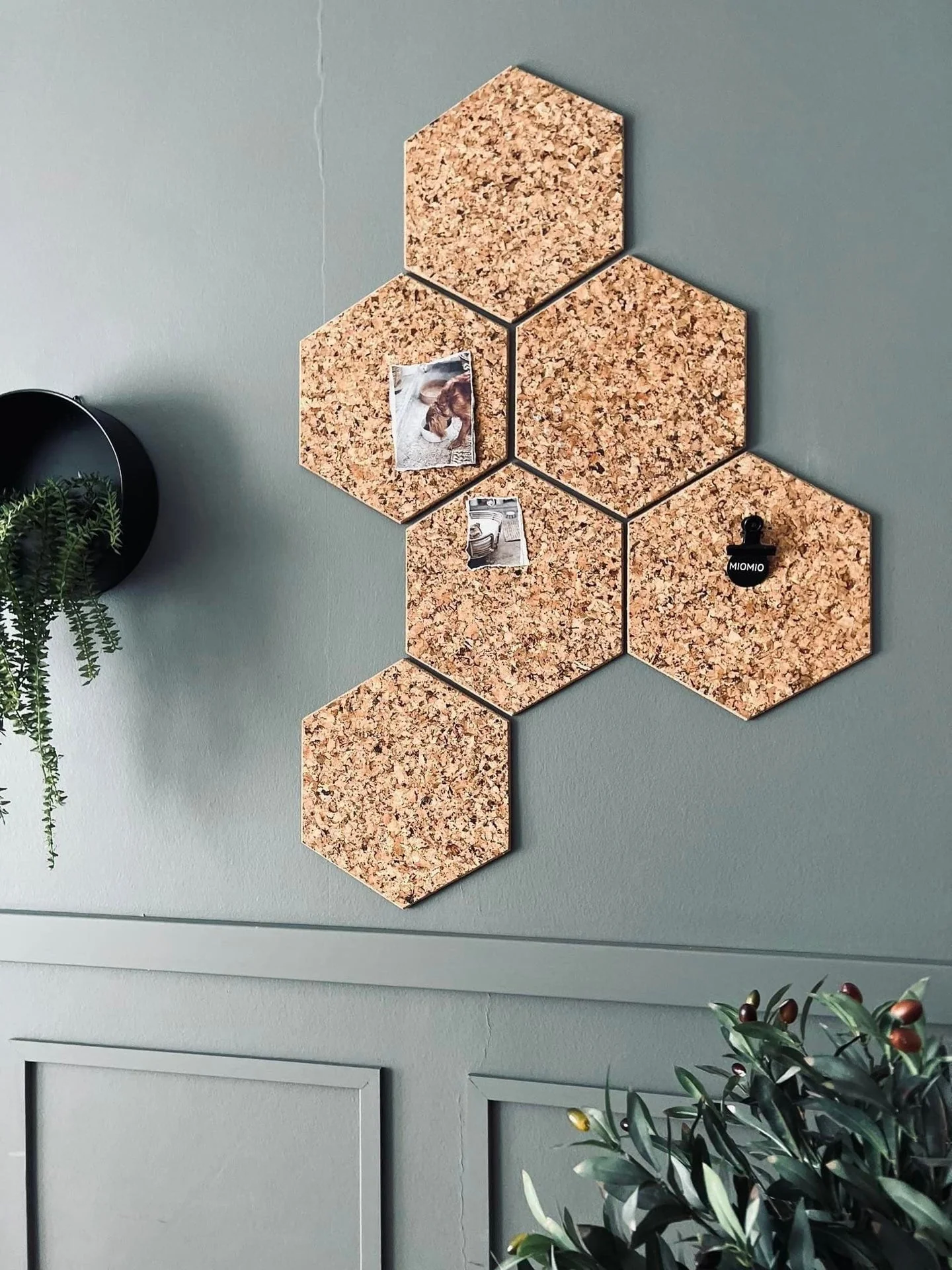 Korkplate ARLO - Sekskantet kube 6 stk