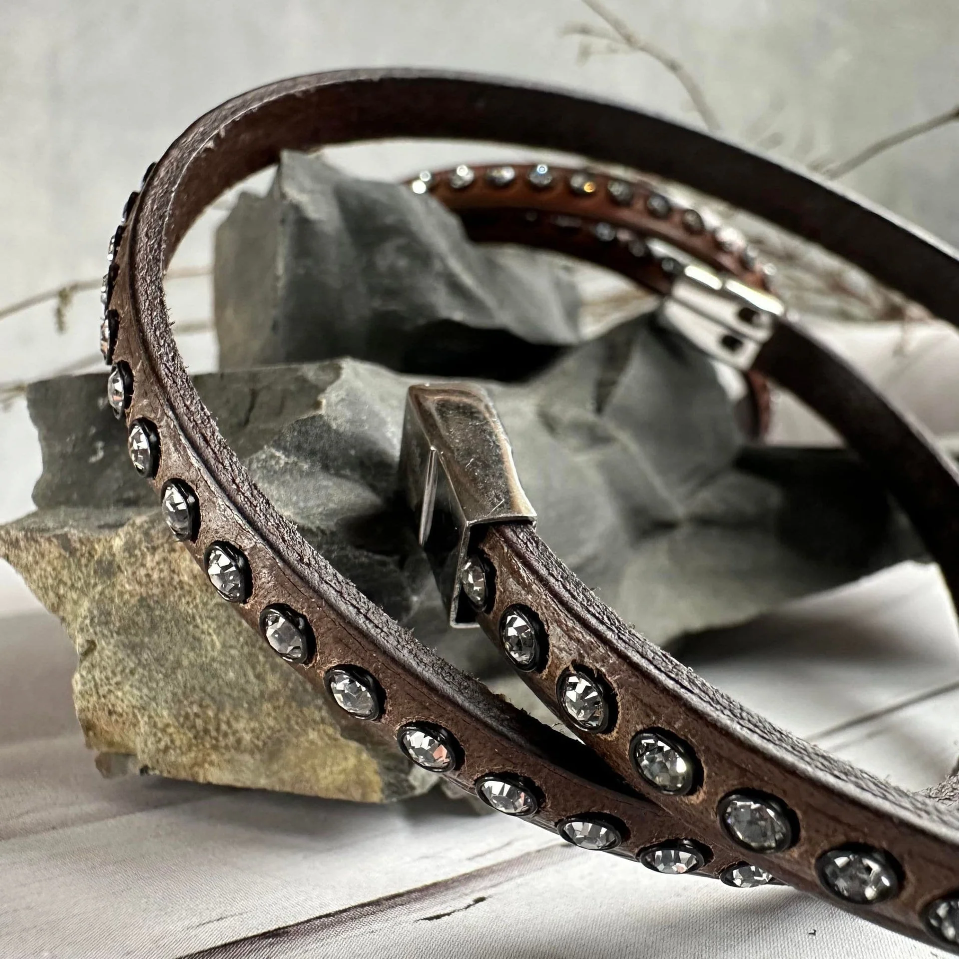 Armbånd Brown m. Swarowski steiner - Image 5