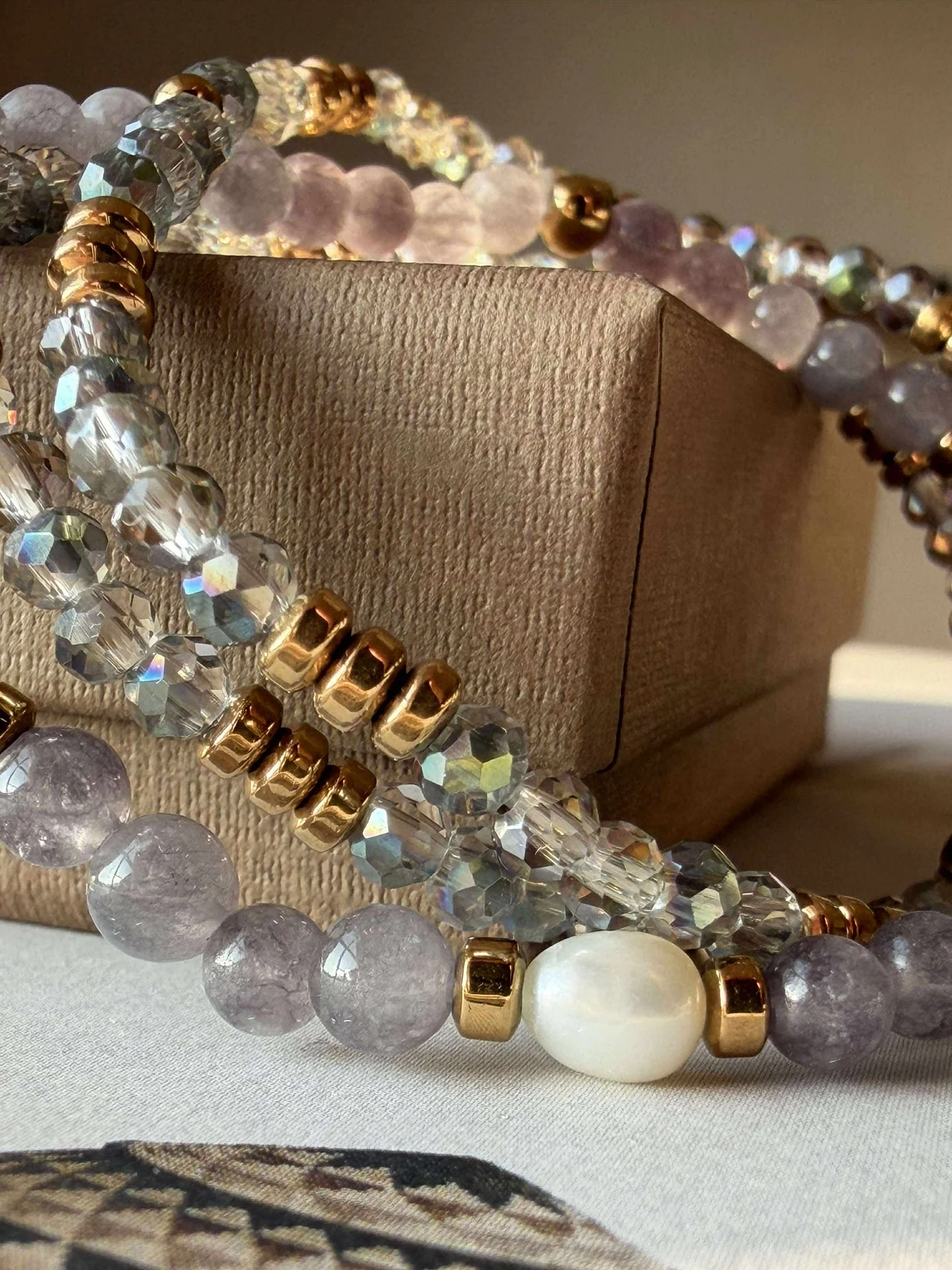 Armbånd Leah Lavendel/Stone – Sett med 3 stk - Image 2
