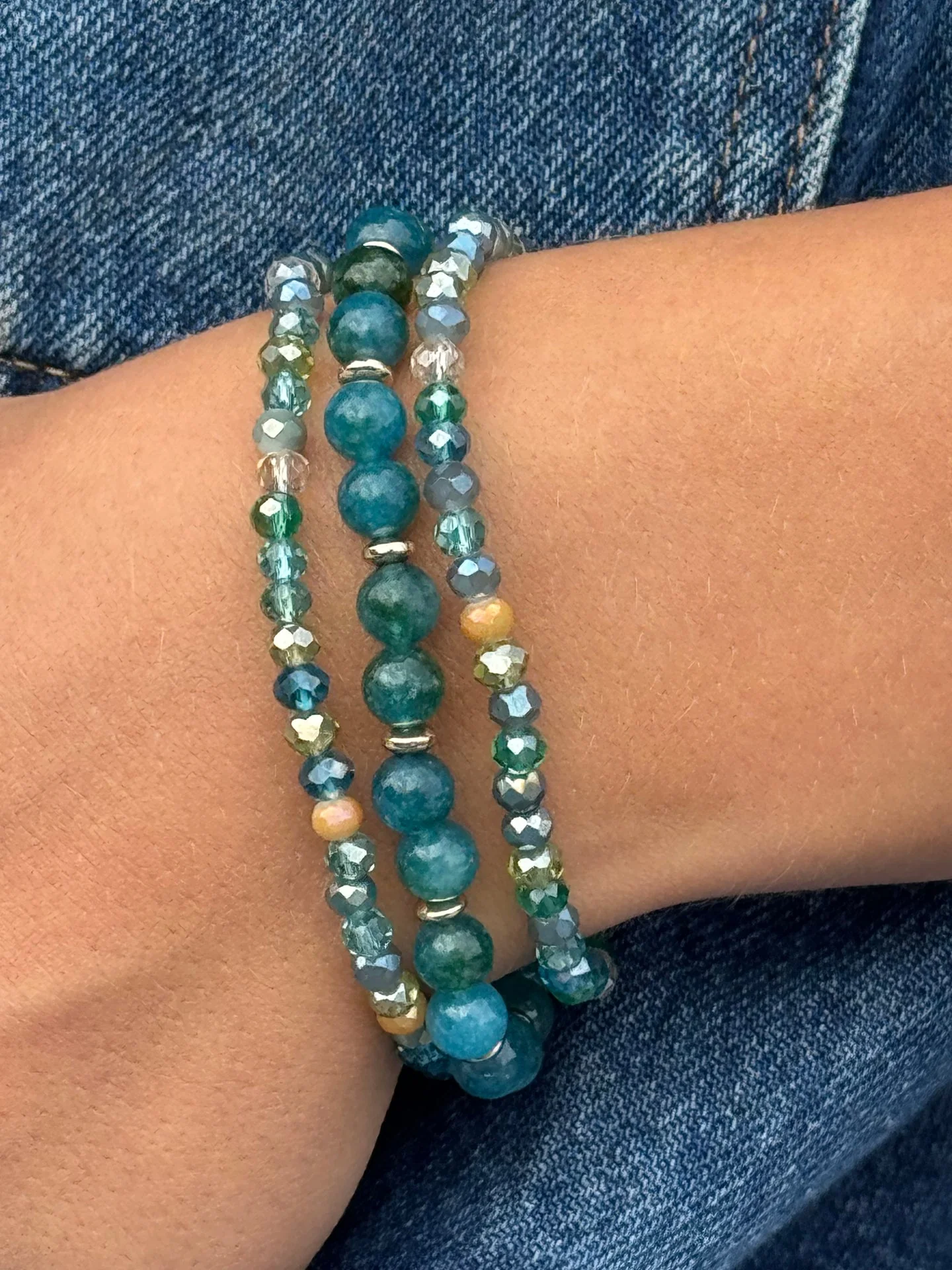 Armbånd Luna Sea Green – Sett med 3 stk