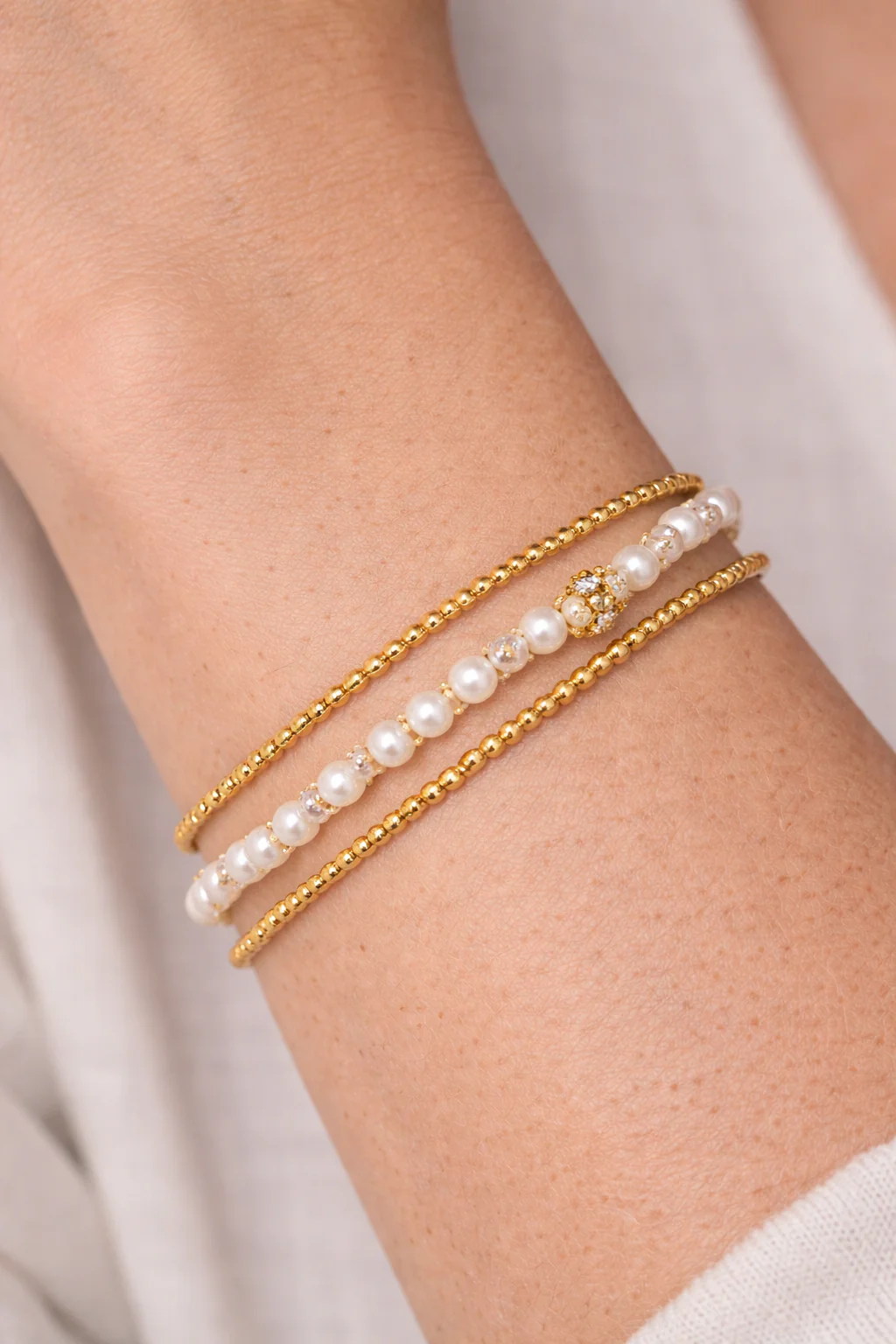 Armbånd Vega Sett/3 - Ekte ferskvannsperler - Image 3