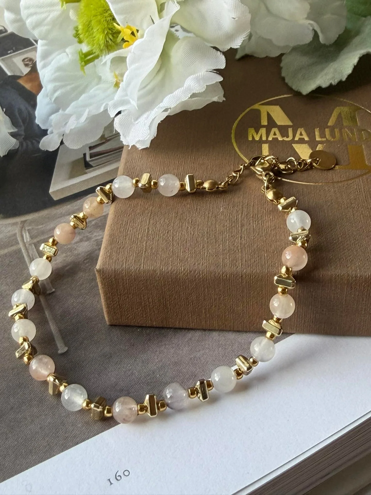 Armbånd TILDE - Naturstein - Blush - Image 3
