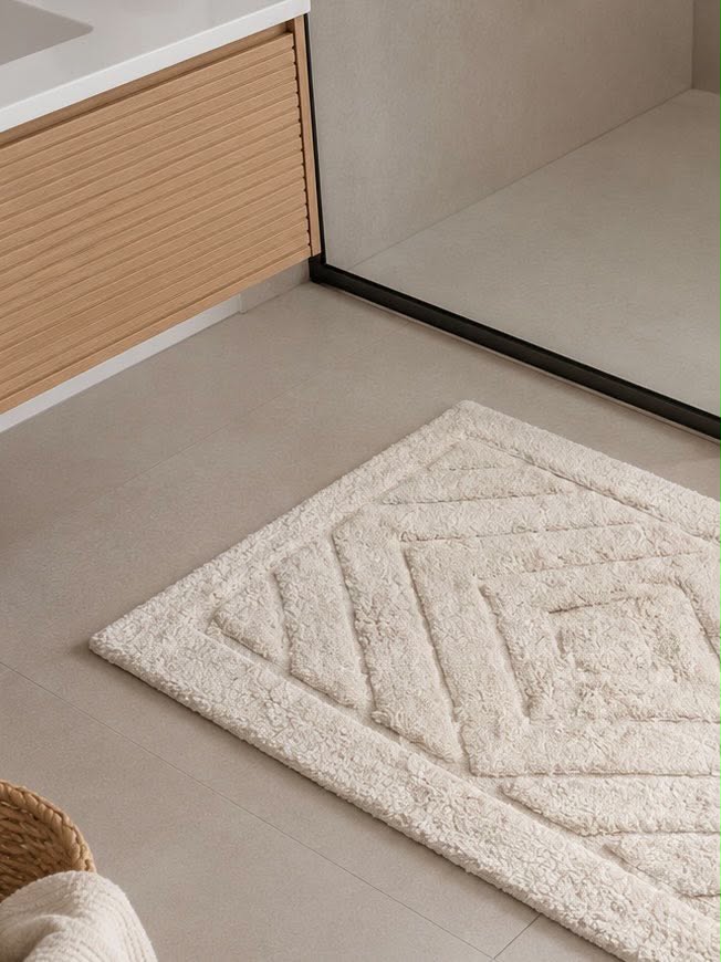 Badematte med rektangler - Flere farger - Image 2