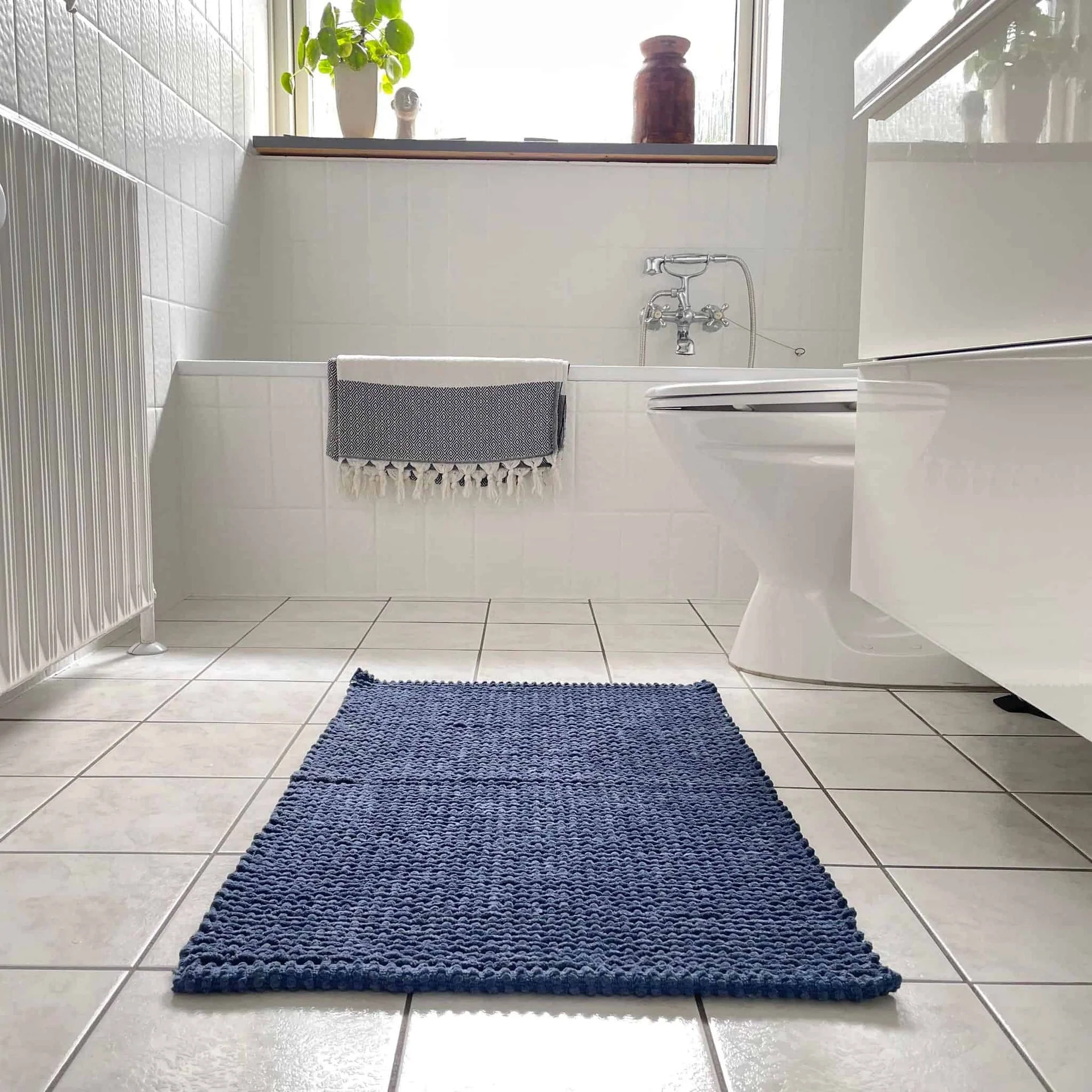 Badematte 50x80 cm – Blå
