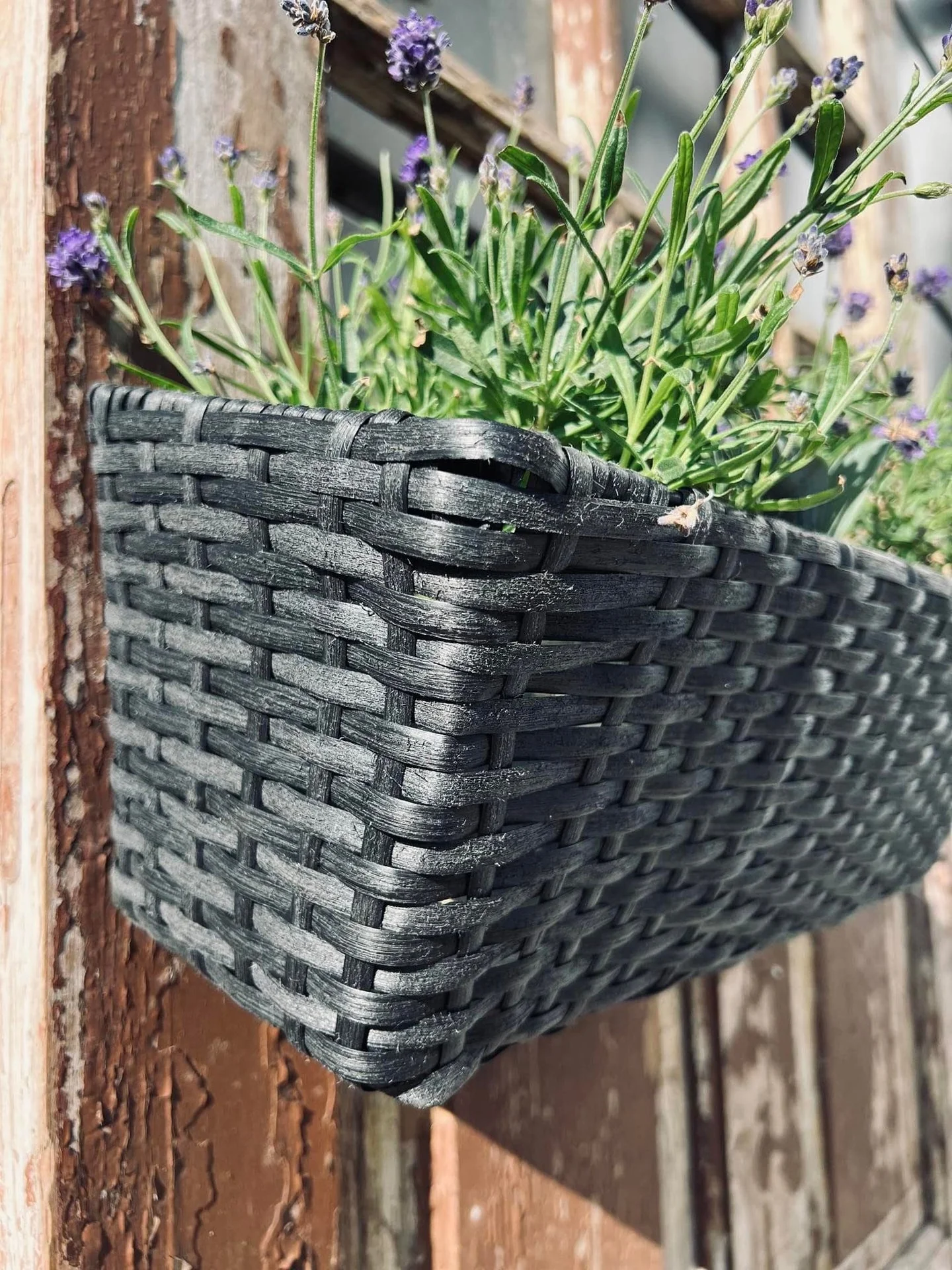 Balkongkasse i svart flett - 40 cm - Image 3