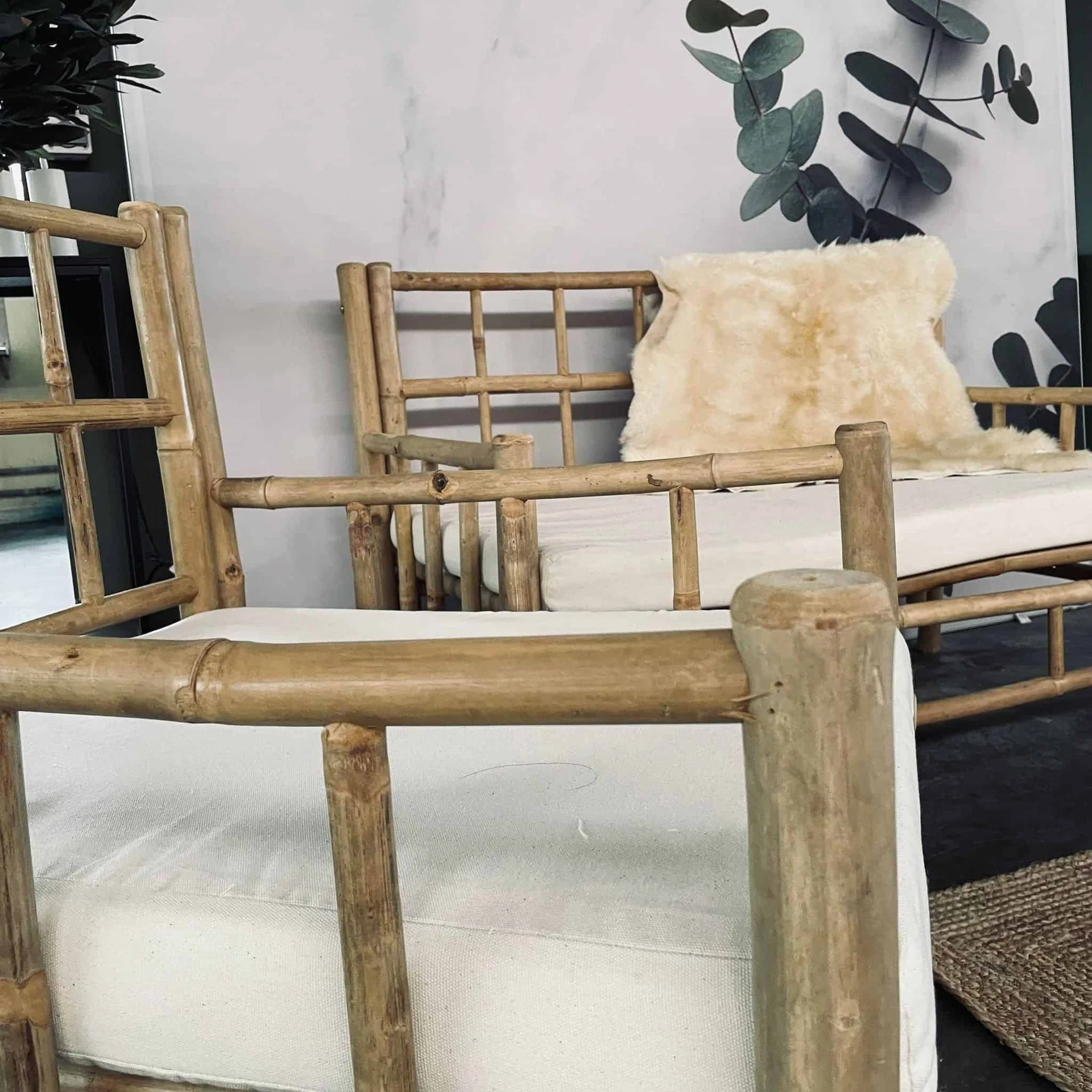 Bambus sofa og lenestol - TILBUD FOR HENTING