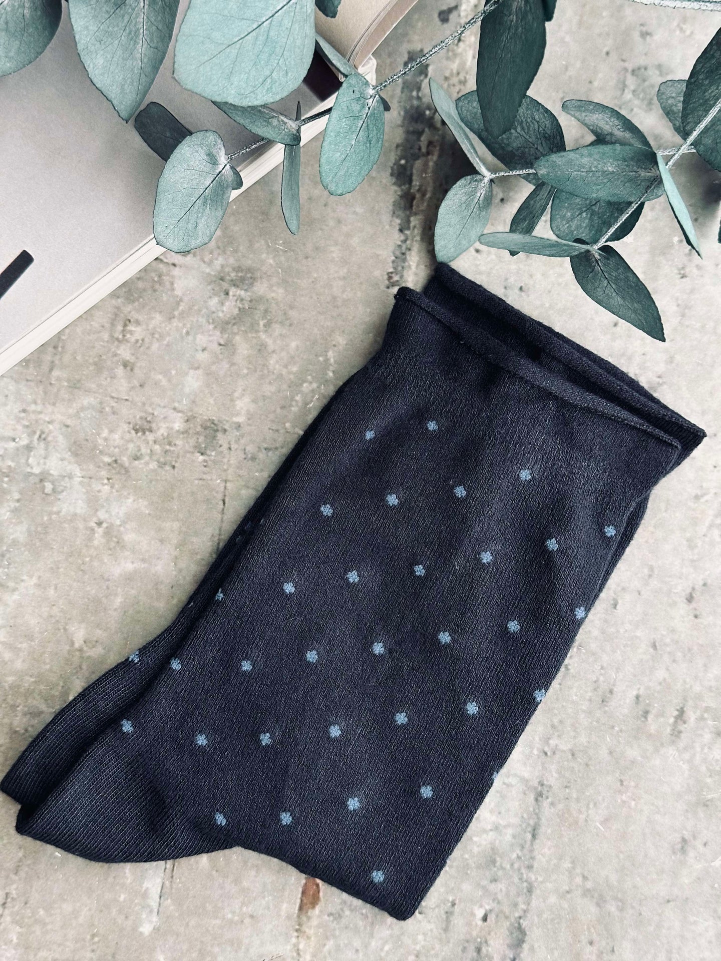 Strømper Bambus - Navy Dot - Image 3