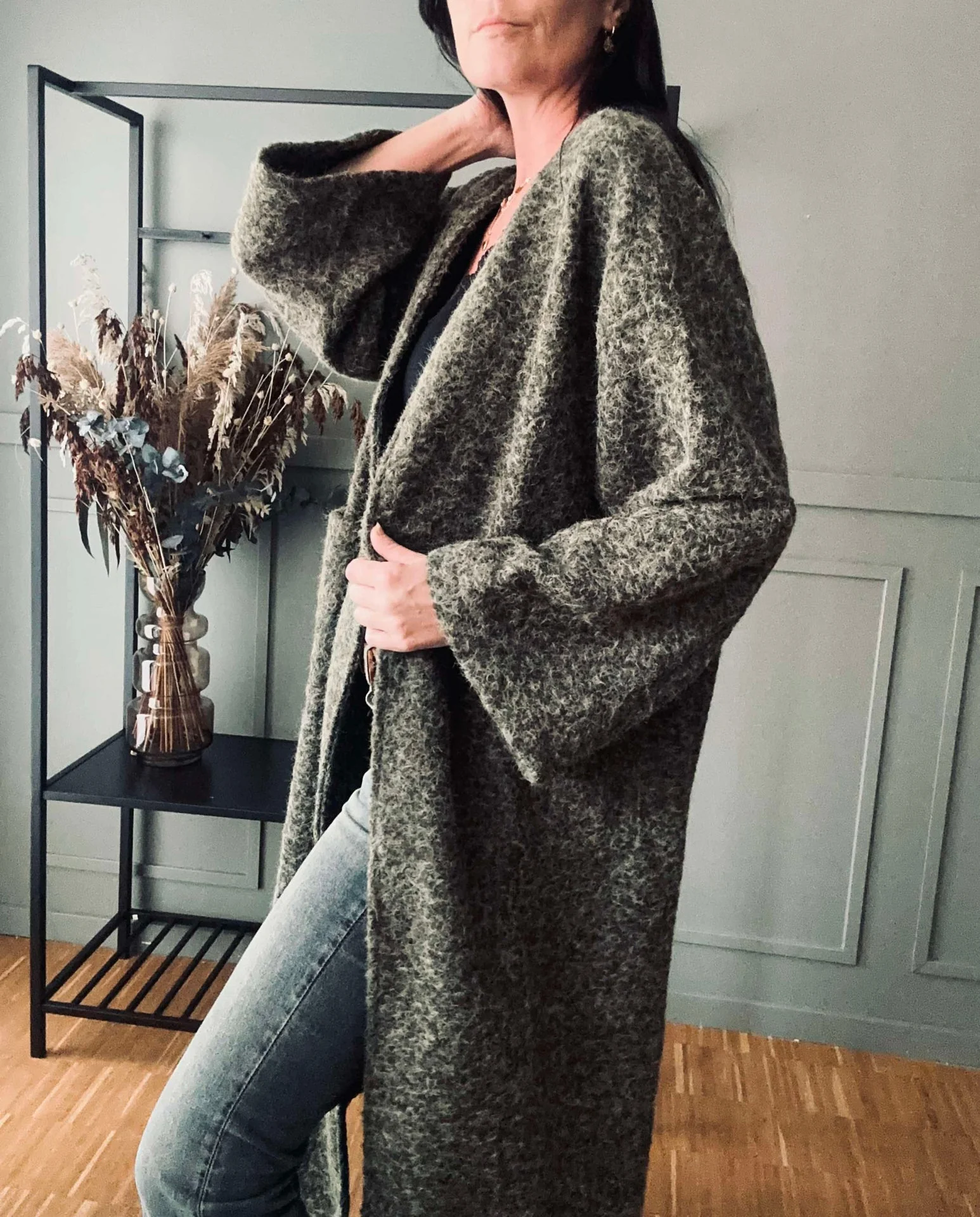 Jakke Belina - Oversize Kaki - Image 3
