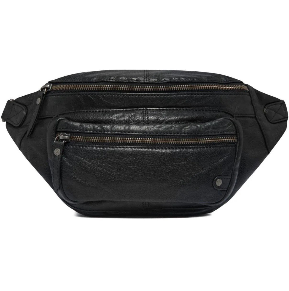 Bumbag Biker black wash leather
