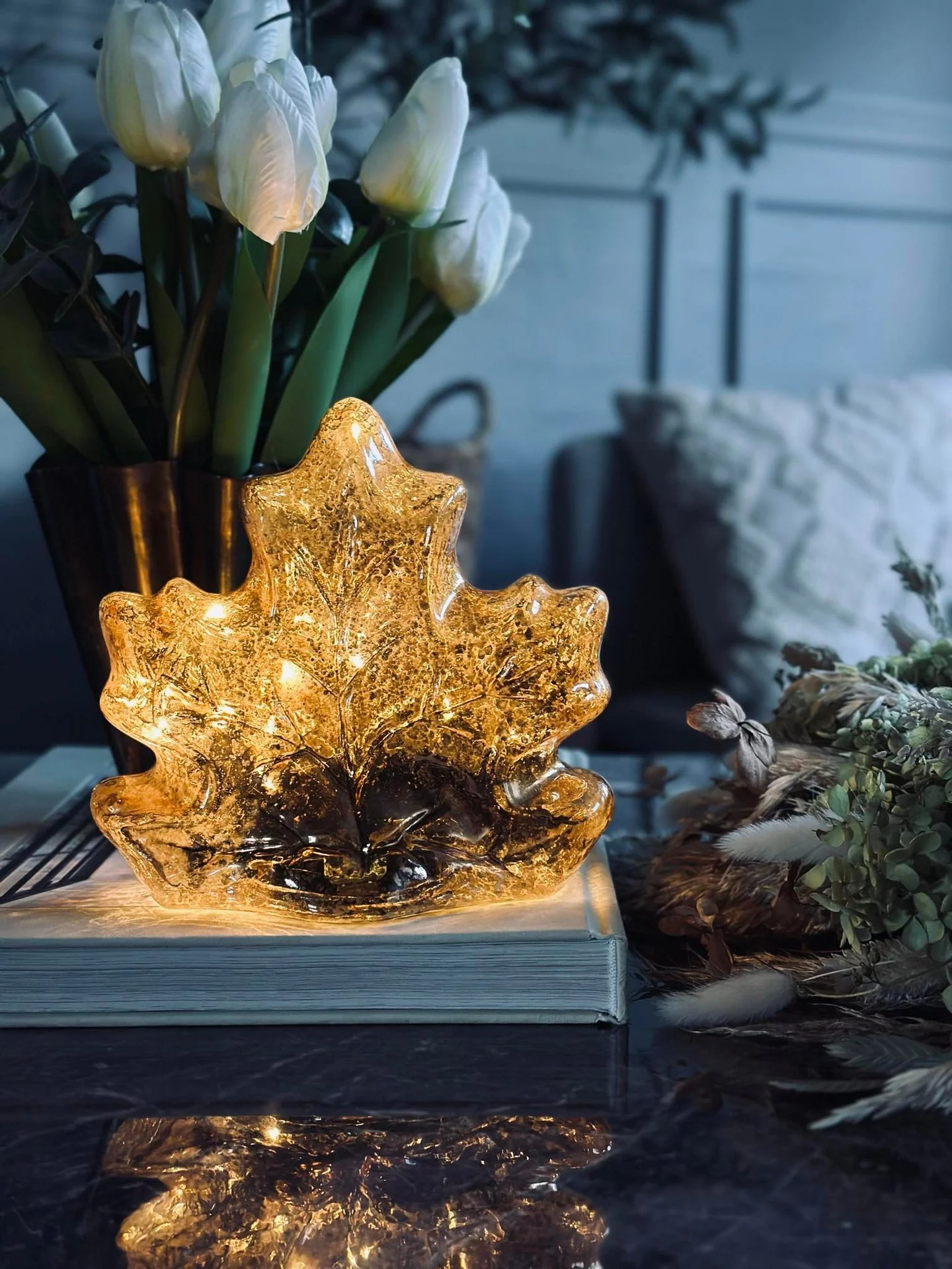 Blad med LED-lys og timer - Flere farger - Image 16