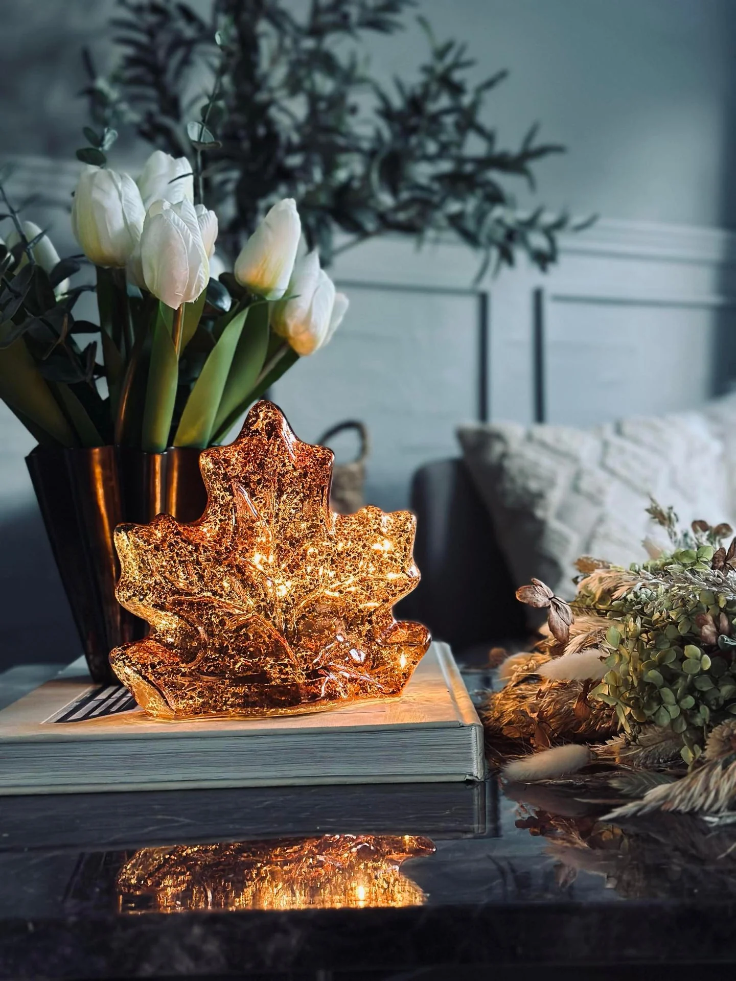 Blad med LED-lys og timer - Flere farger - Image 23