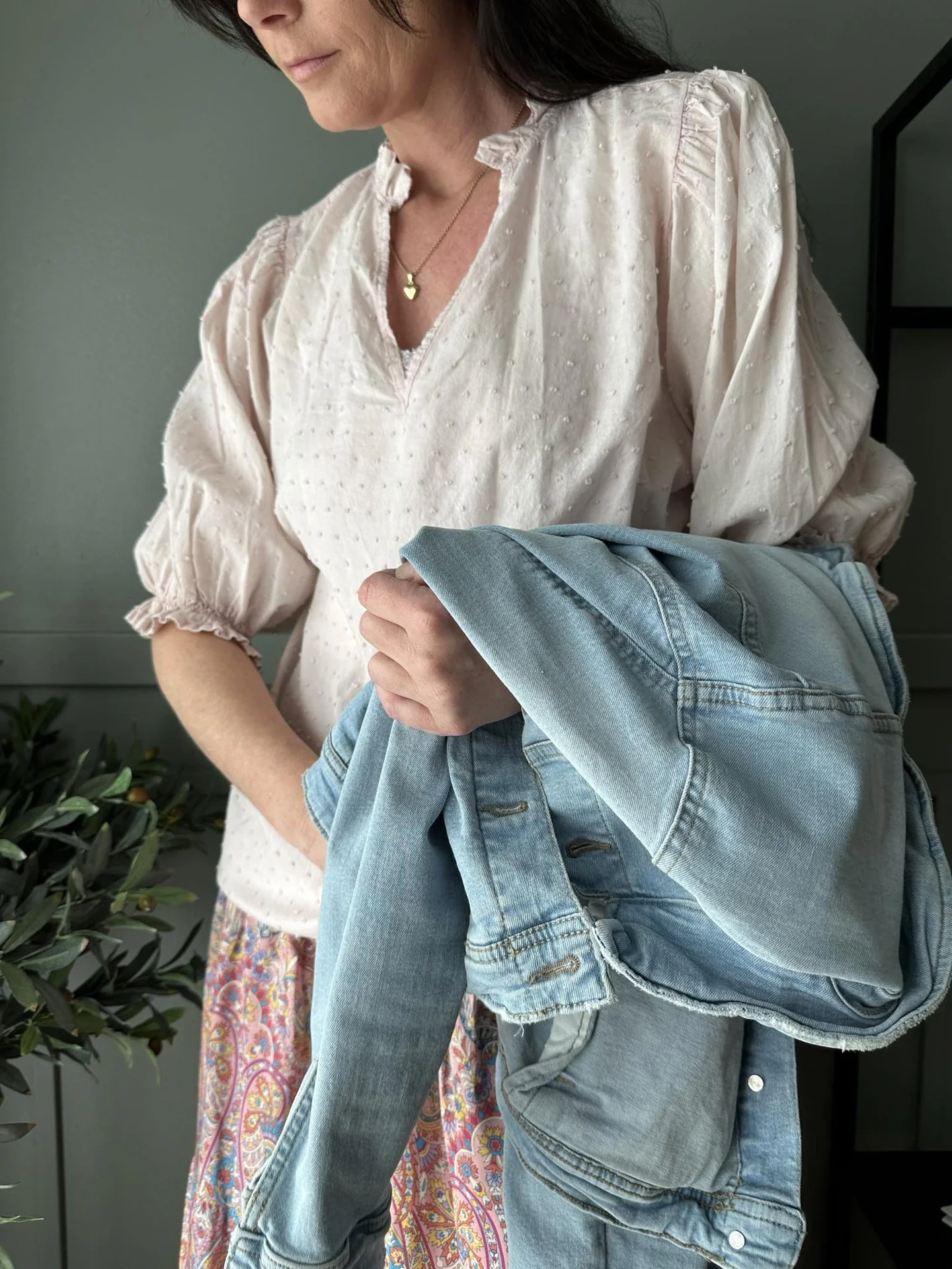 Bluse i lett bomull – Soft rose - Image 2