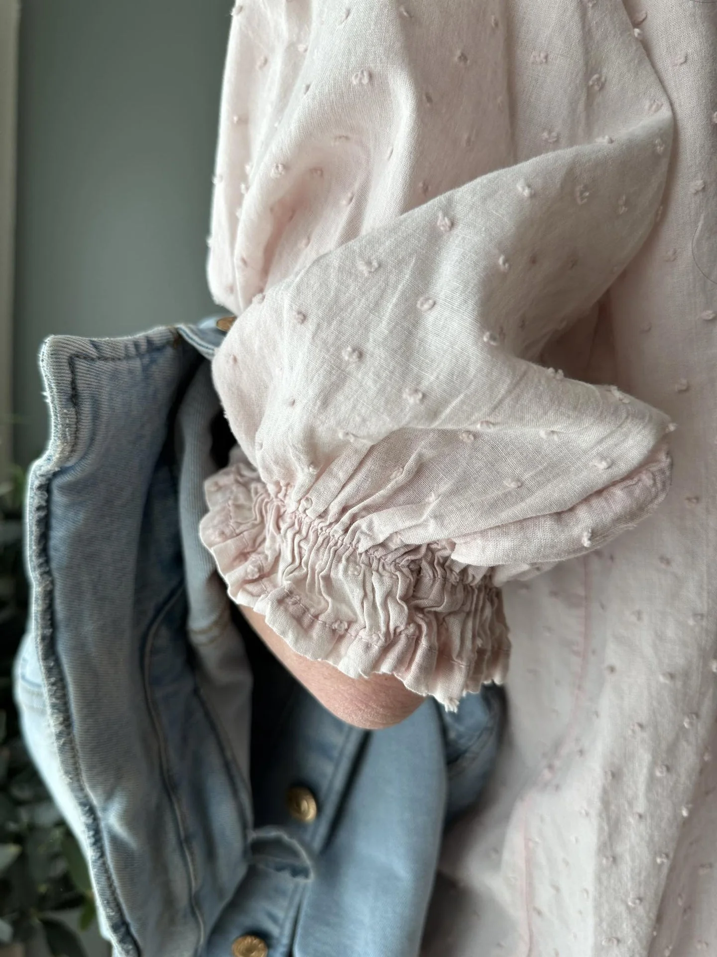 Bluse i lett bomull – Soft rose - Image 5