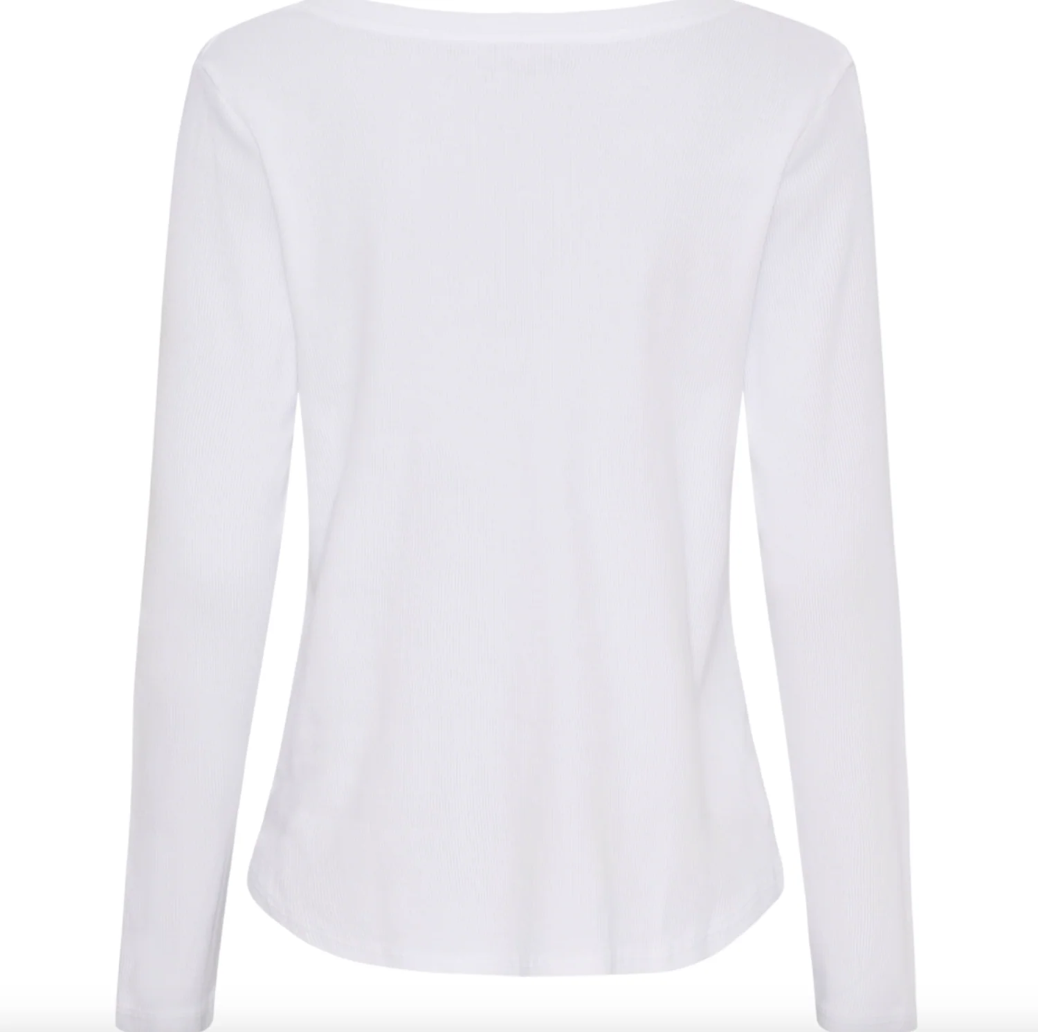 Bluse med knapper - Hvit - Image 3