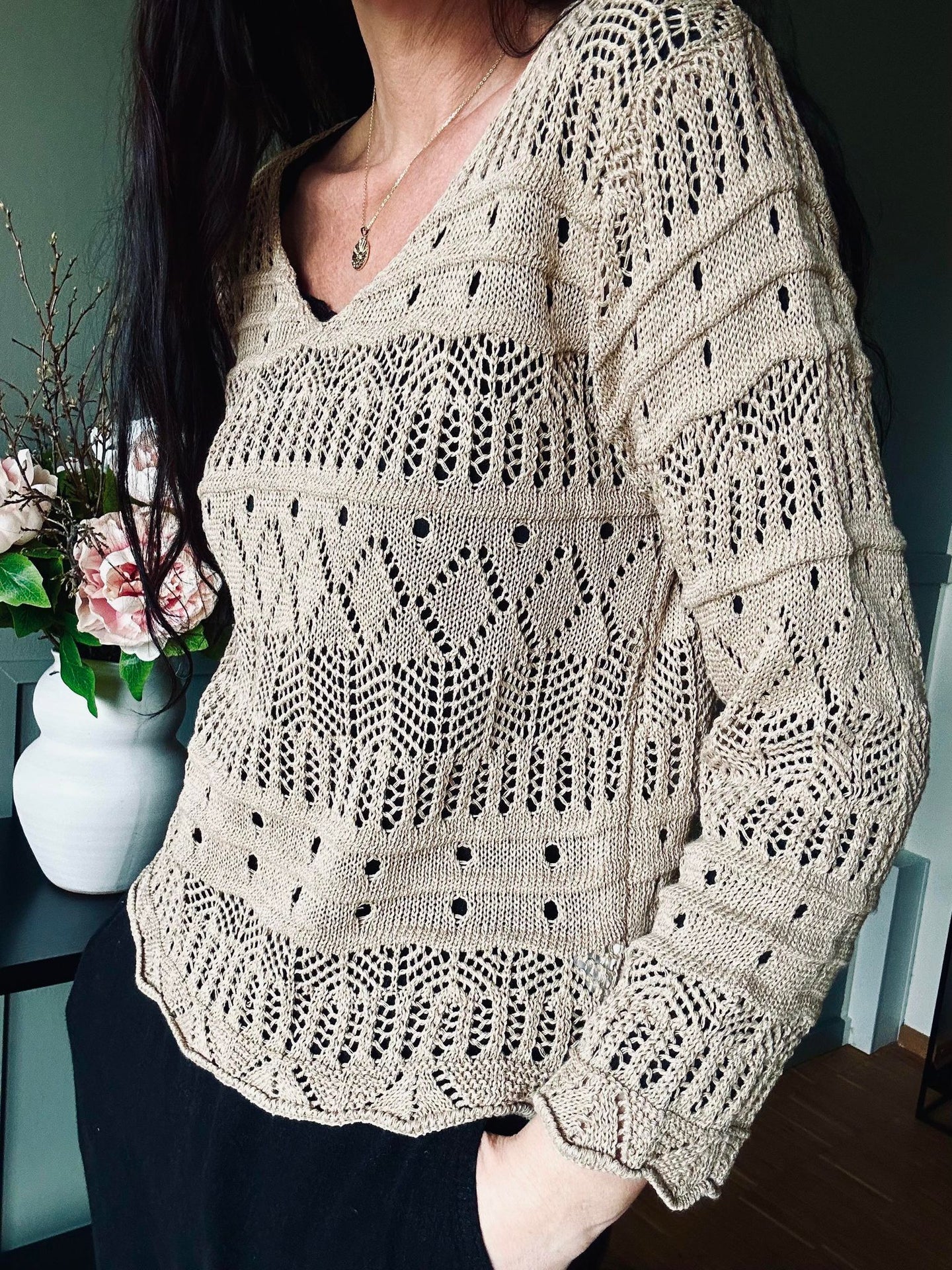 Bluse Viga Beige - Image 3