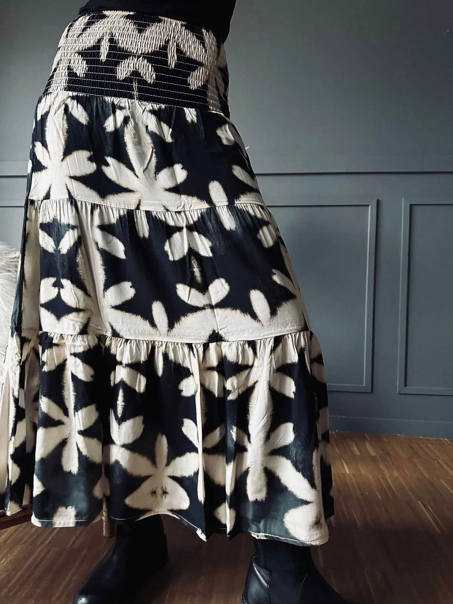 Skjørt Boho Leaf black - Image 10