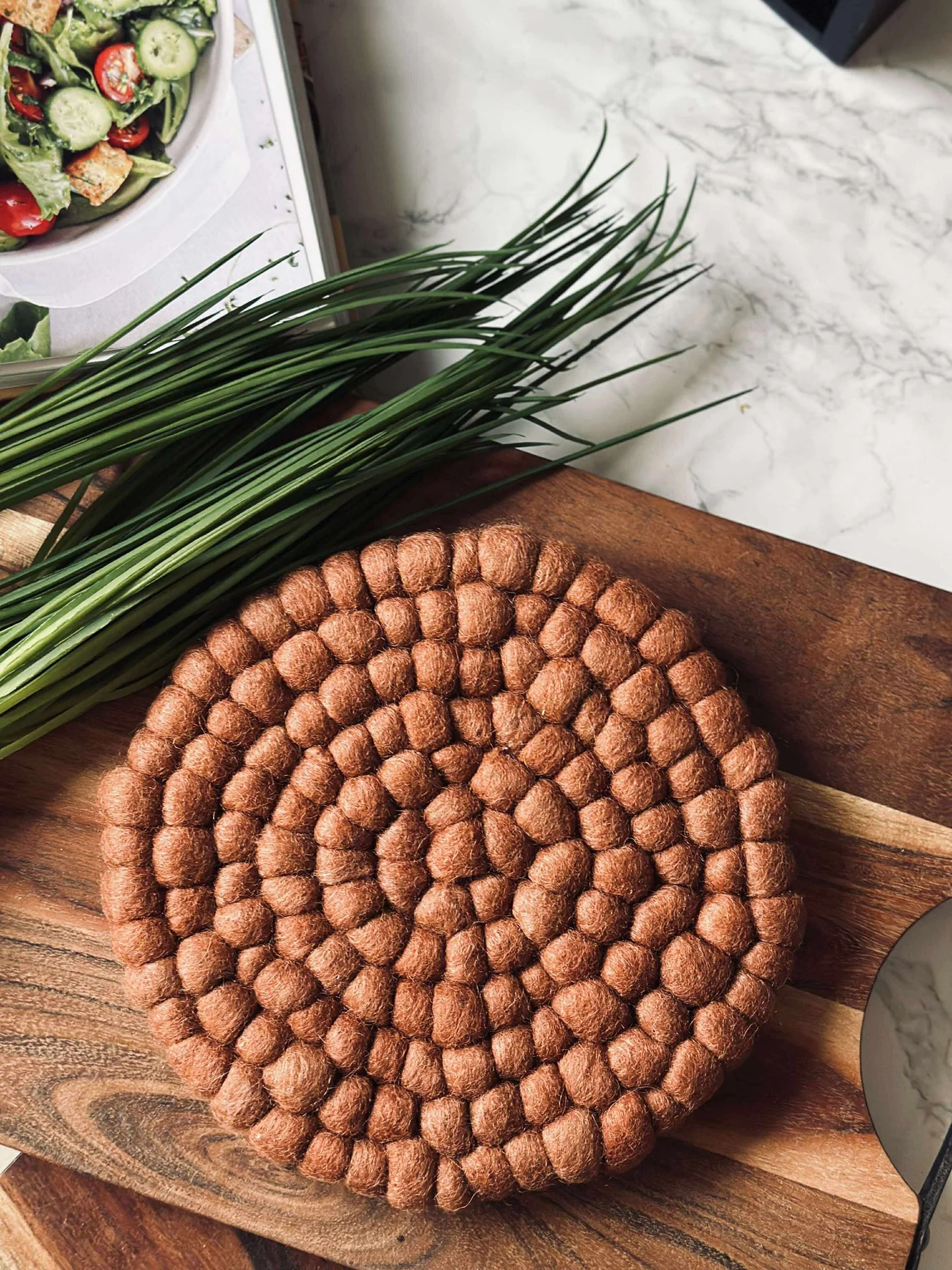 Bordskåner DOTS - Terracotta ull