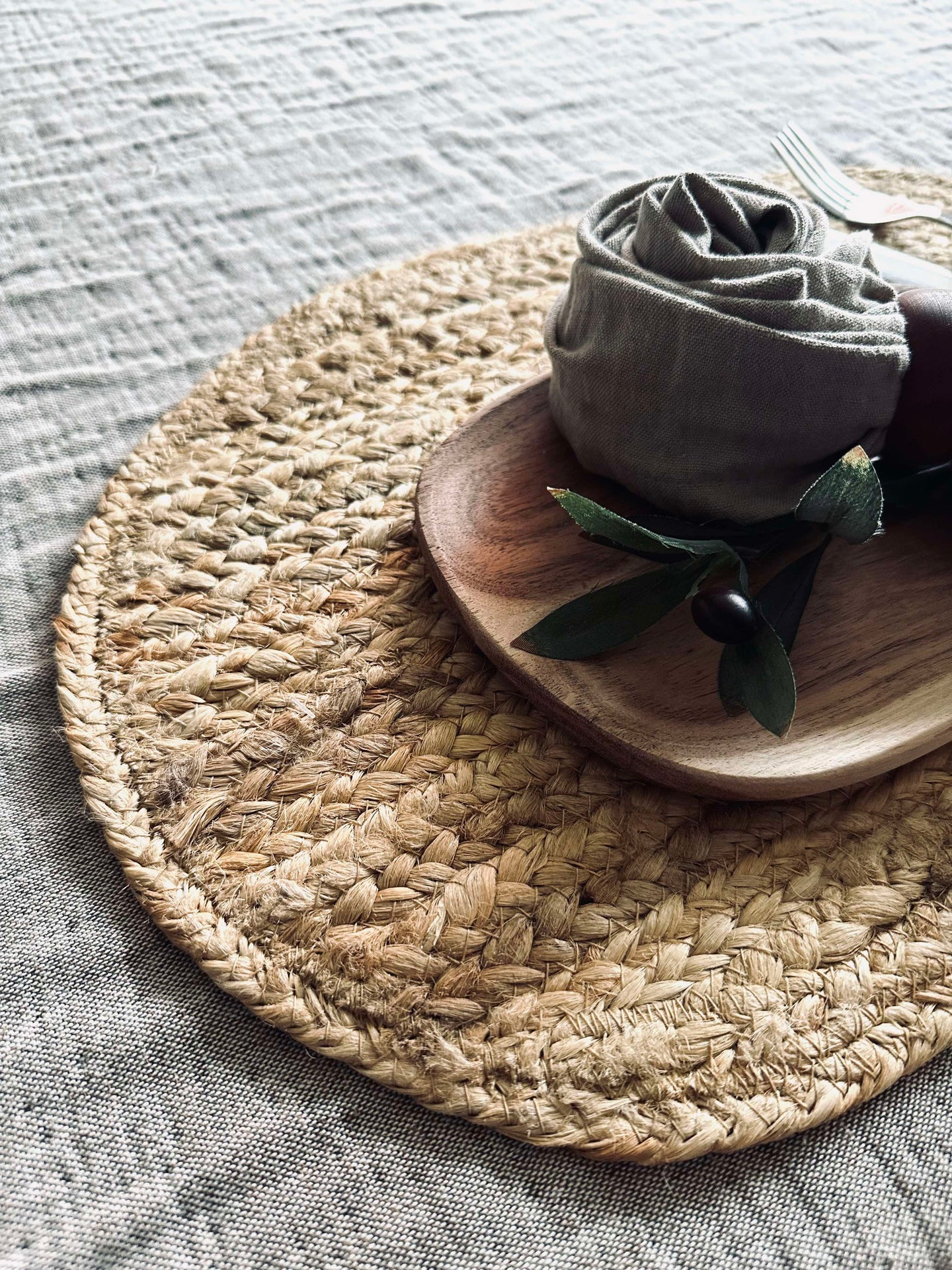 Plassmatte i jute - Oval - Image 3