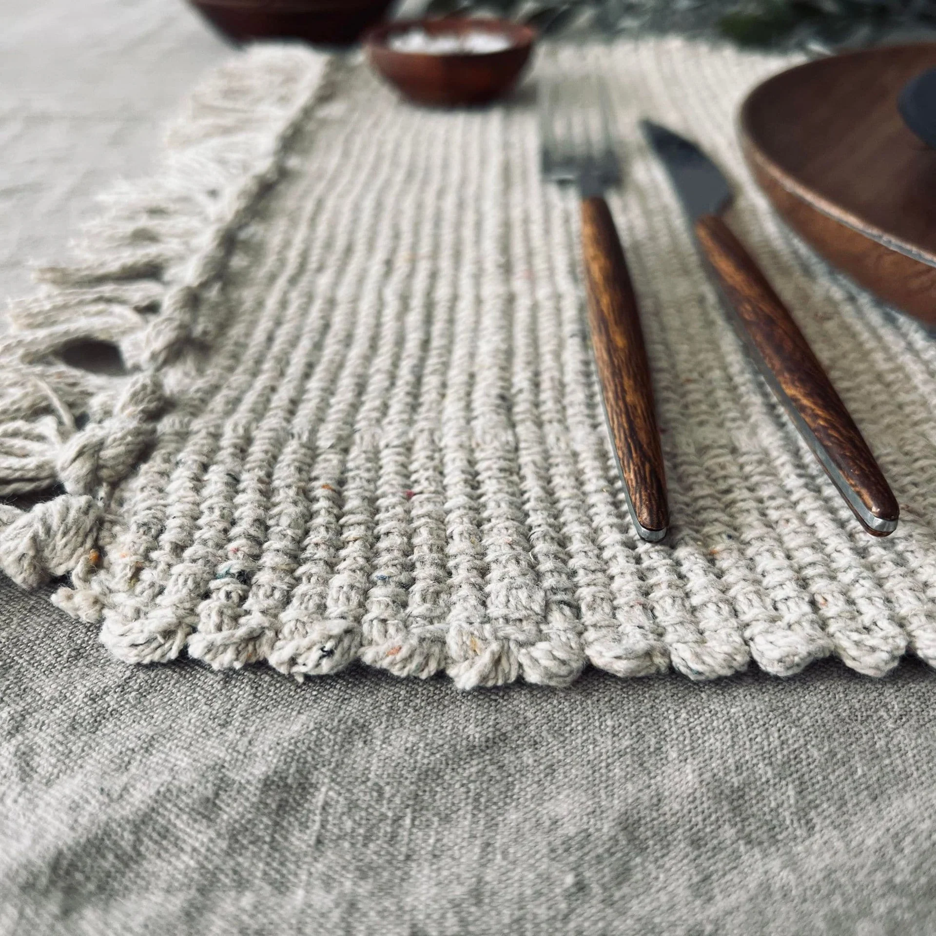 Bordbrikke Natur - Recycling Cotton - Image 5