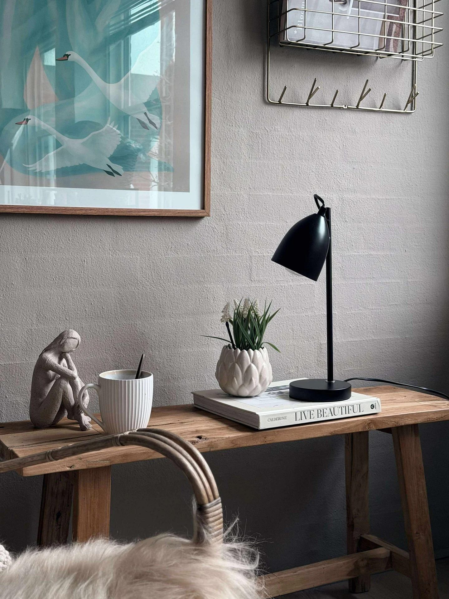 Bordlampe - Svart metall - Image 6