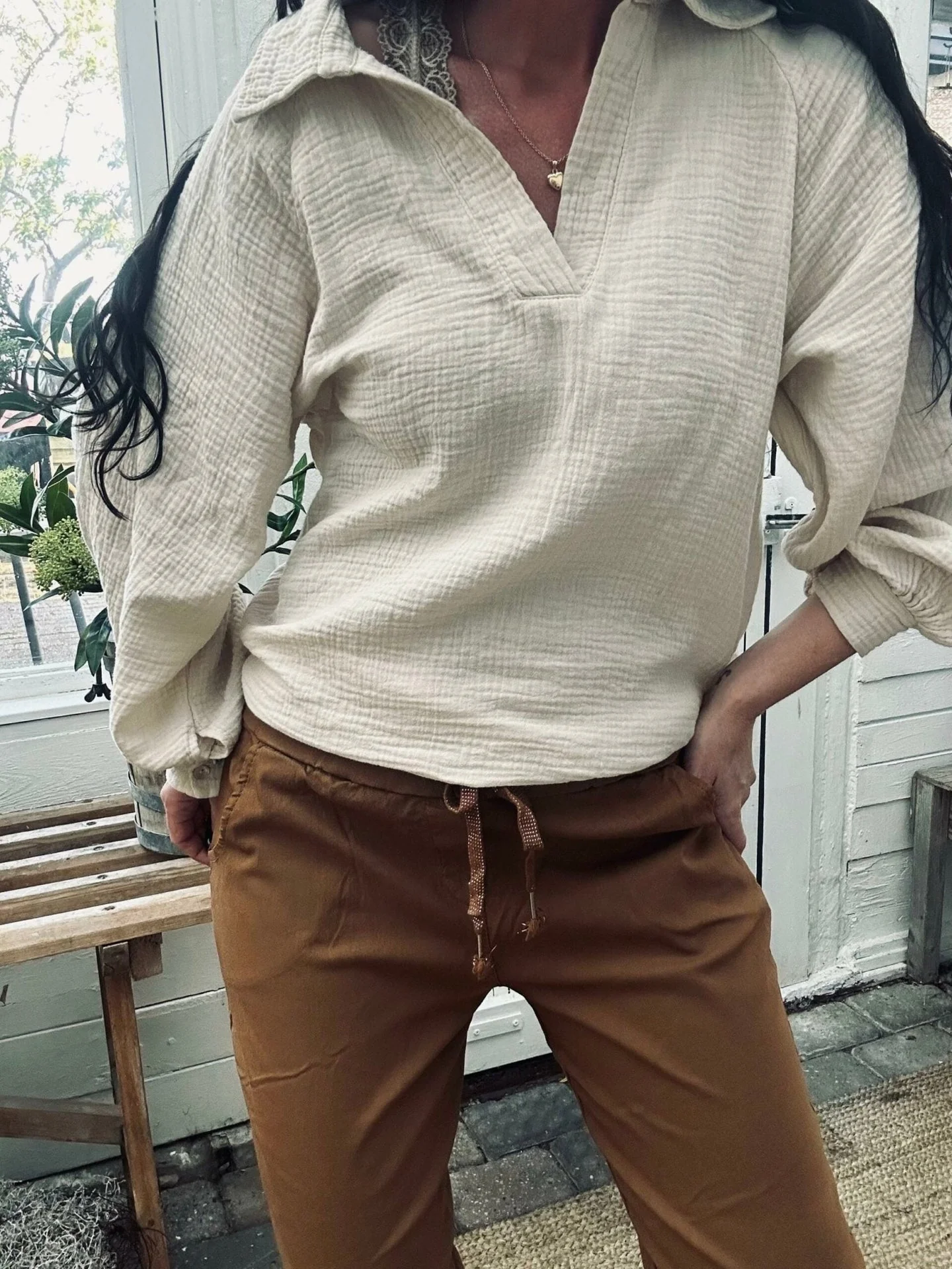 Bukser m. stretch - Camel plus onesize 40-48 - Image 3
