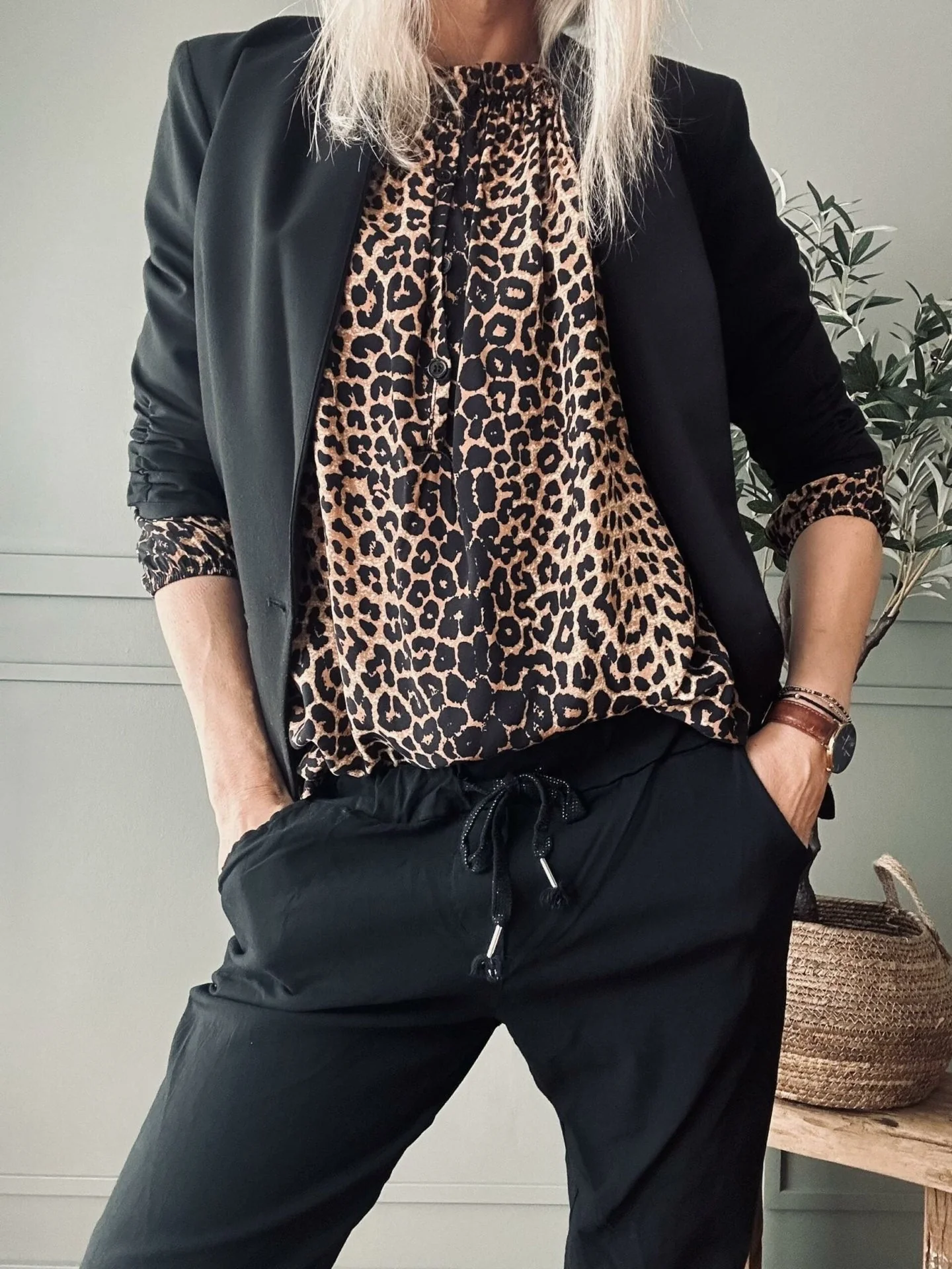 Bukser m. stretch - Svart plus onesize 40-48 - Image 2