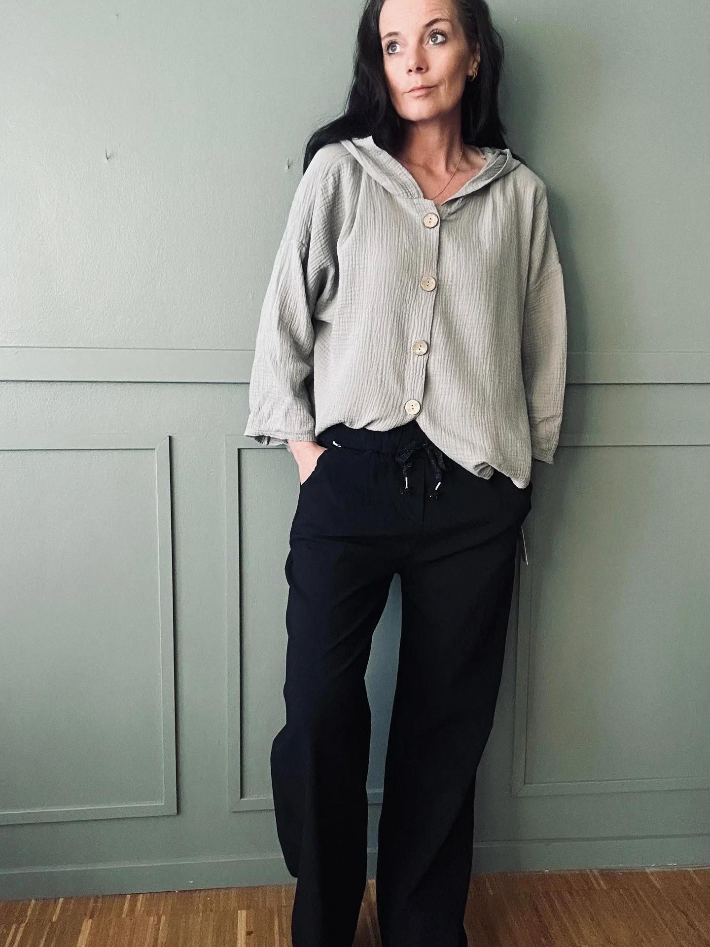 Bukser m. stretch Svart – plus onesize 40-48