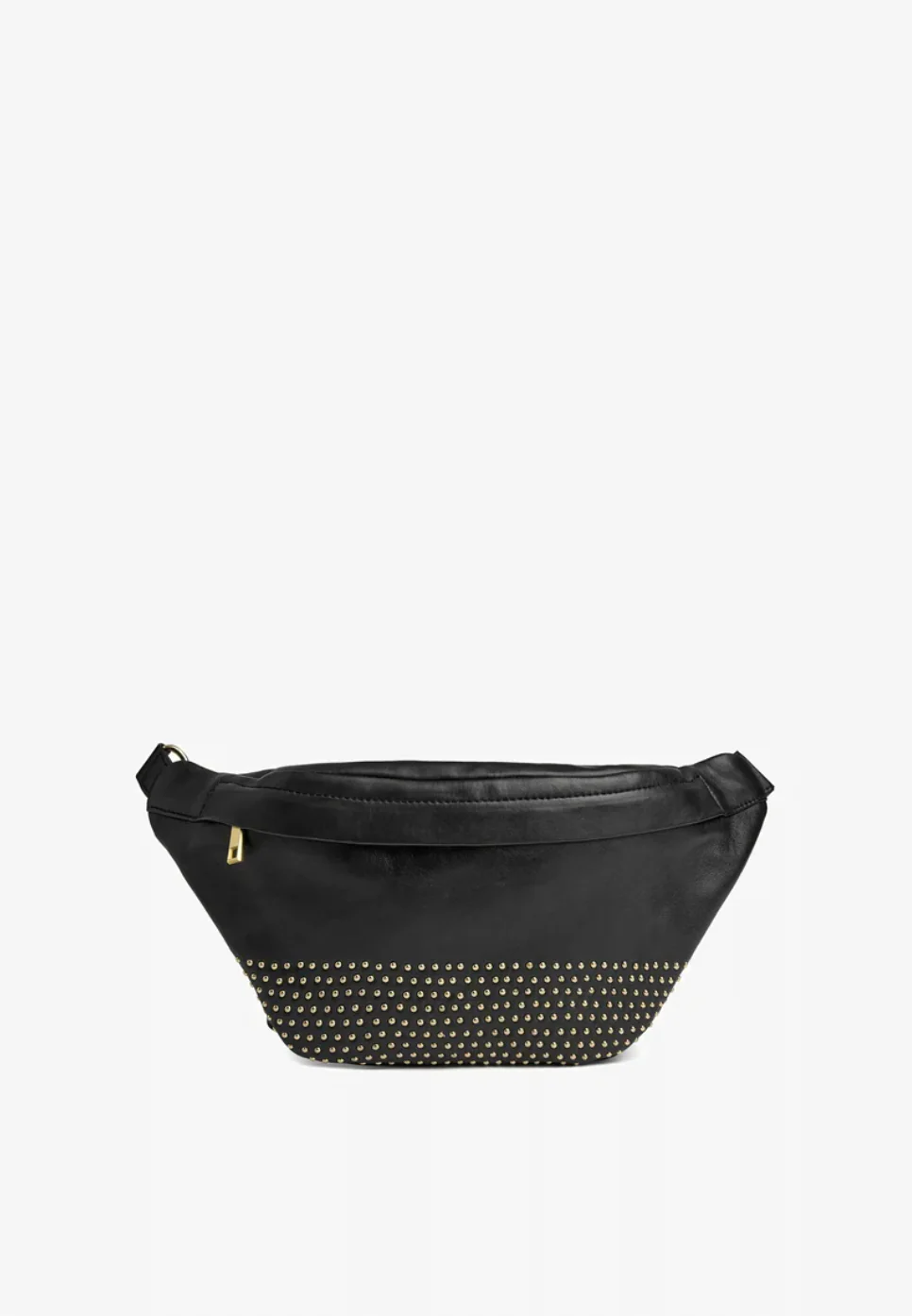 Bumbag med gullnitter – Svart skinnlook - Image 3
