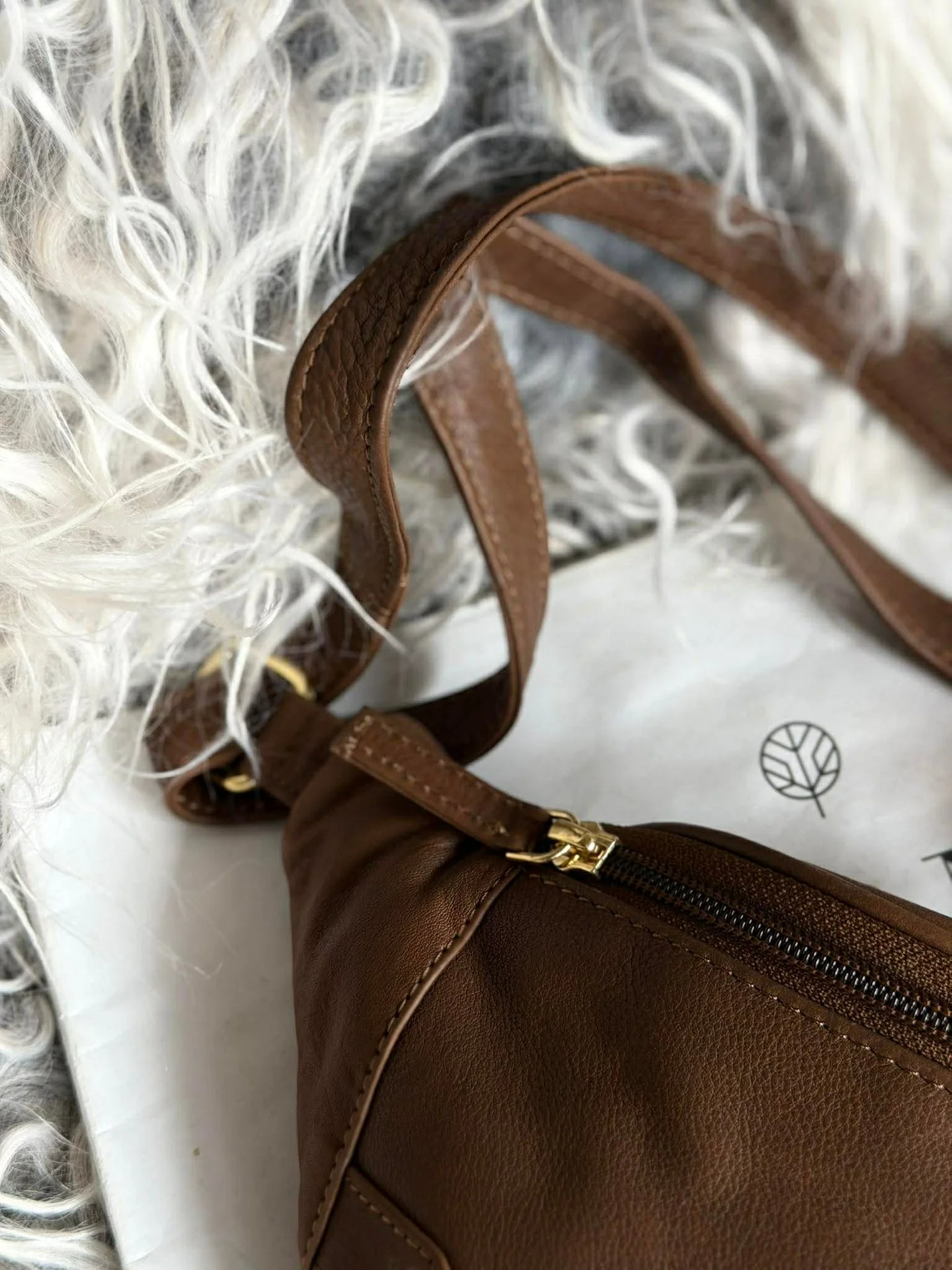 Bumbag Misse - Coffee / Gold - Image 3