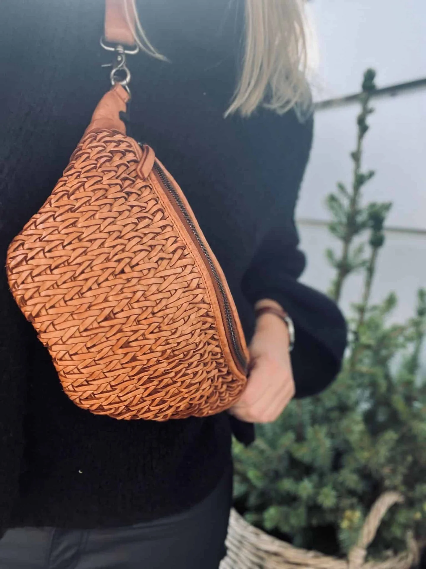 Bumbag Deluxe - Cognac flette - Image 2