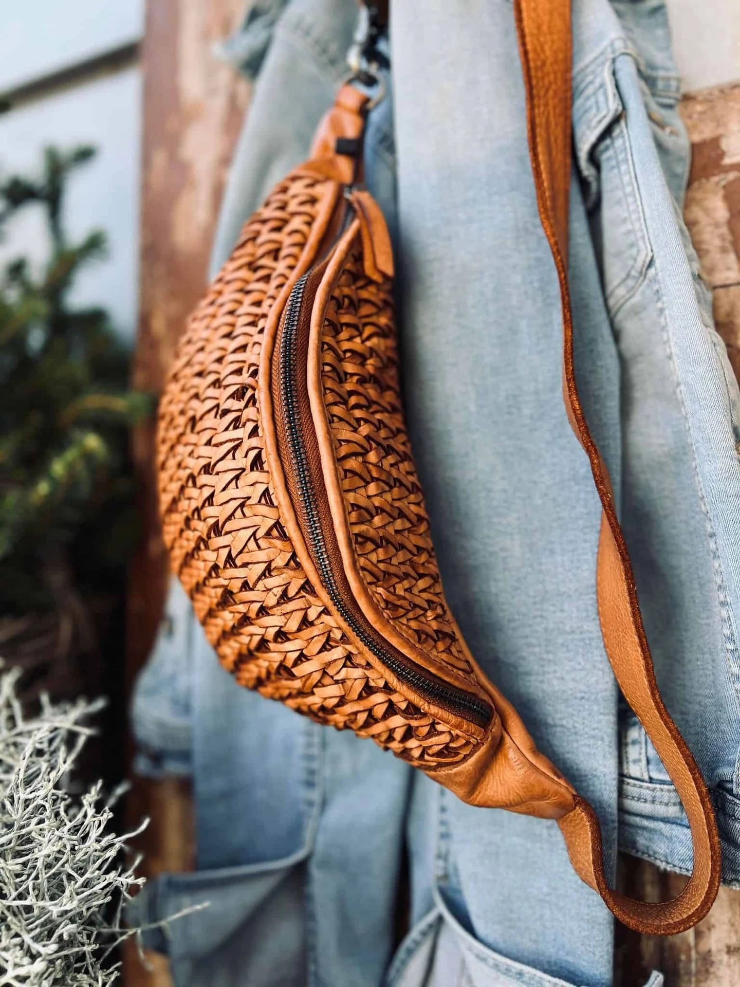 Bumbag Deluxe - Cognac flette - Image 3