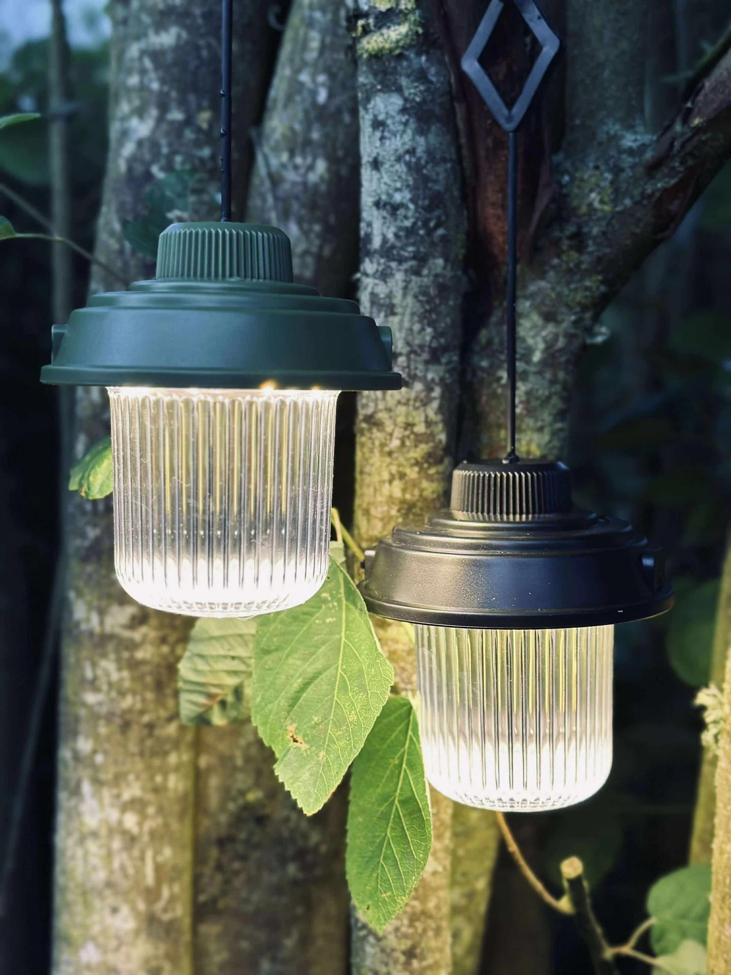 Campinglampe med ledning - Color mix