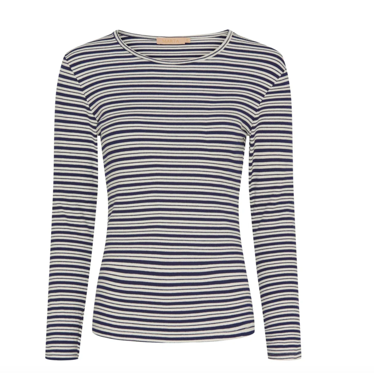 Bluse Christel stripet - Navy / Creme - Image 3