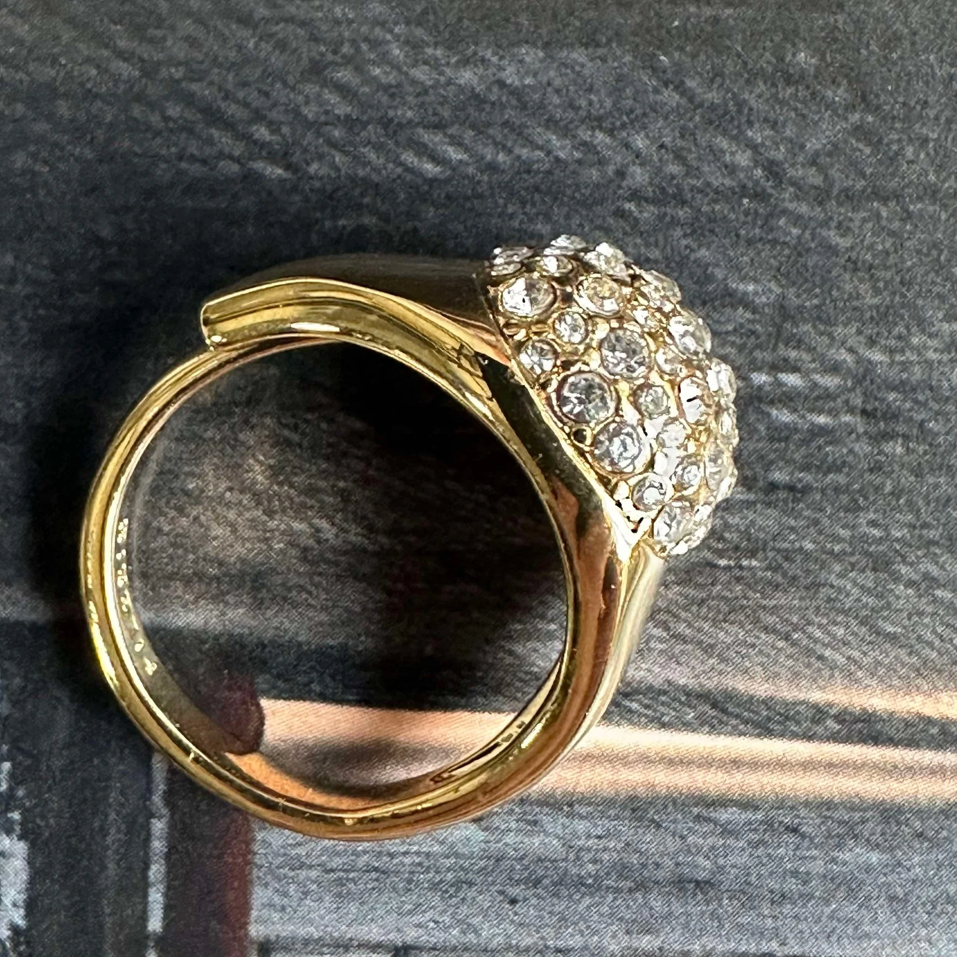 Ring CINDY krystall - Forgylt - Image 2