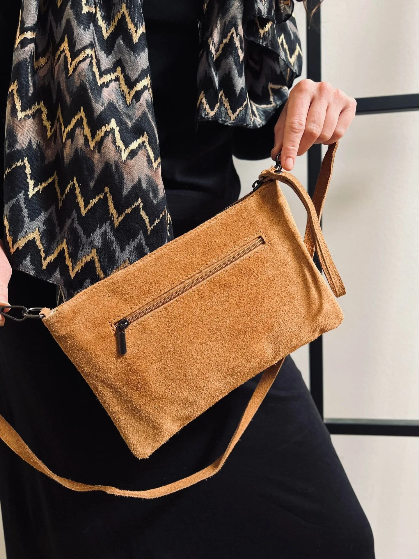 Clutch - Cognac ruskinn - Image 5
