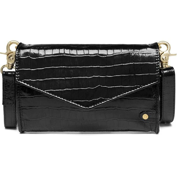 Clutch Croco Black leather - Image 3