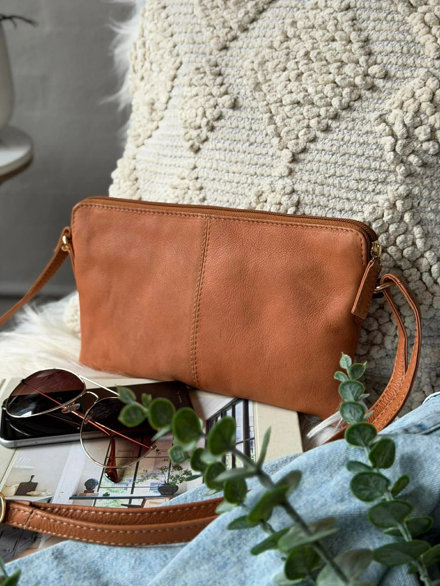 Clutch Misse - Cognac / Gold - Image 2