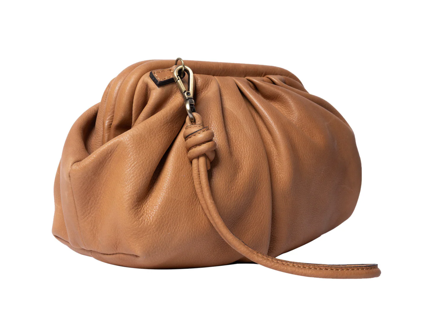 Clutch / skinnveske Noha big cognac - Image 4
