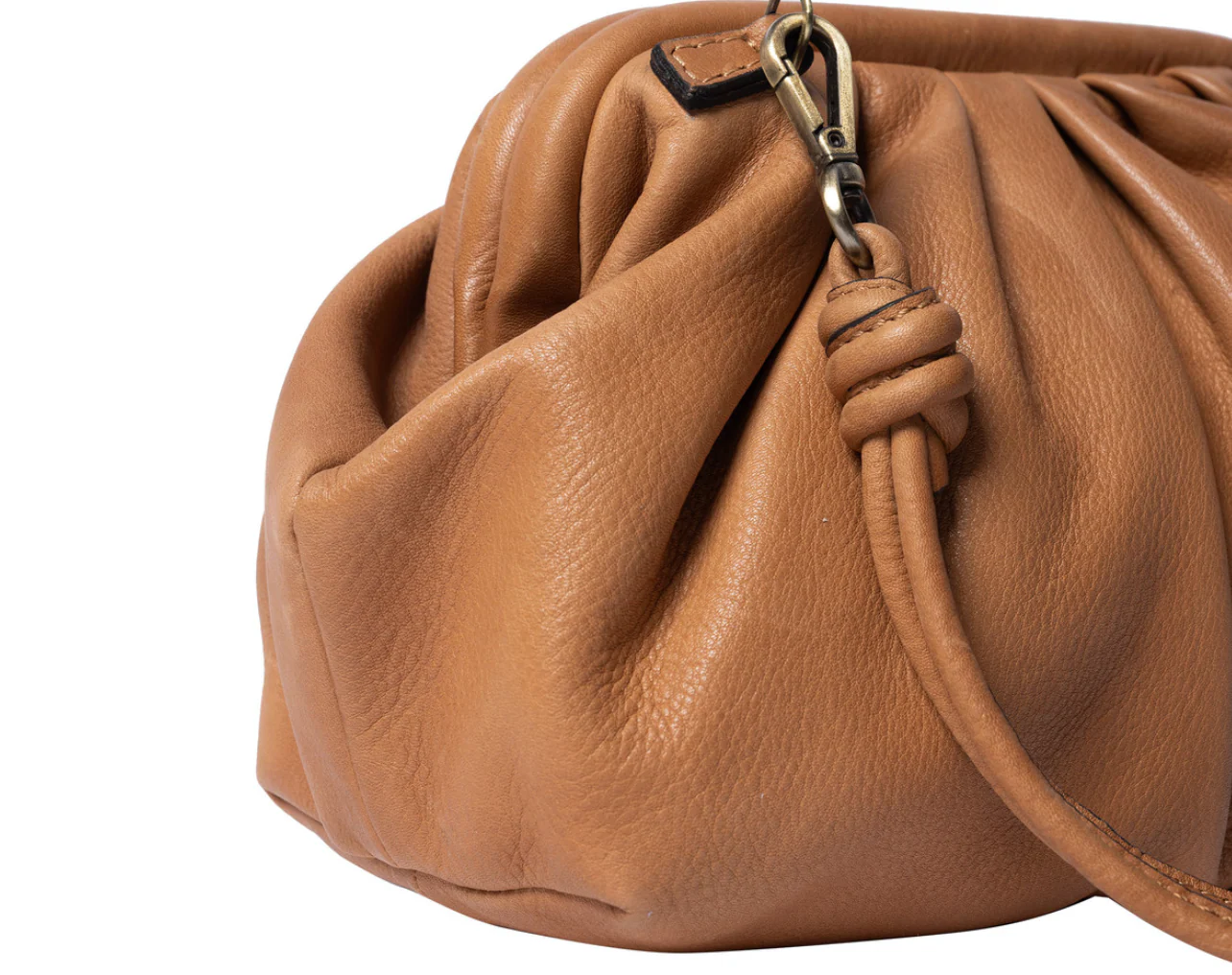 Clutch / skinnveske Noha big cognac - Image 5