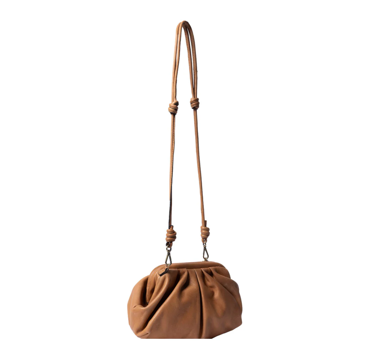 Clutch / skinnveske Noha big cognac - Image 7