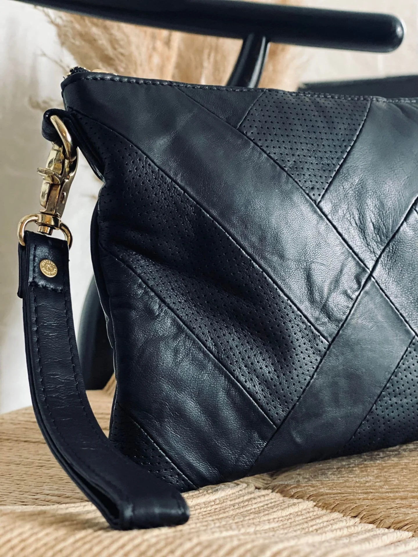 Clutch - Black HALLY i mykt skinn - Image 5